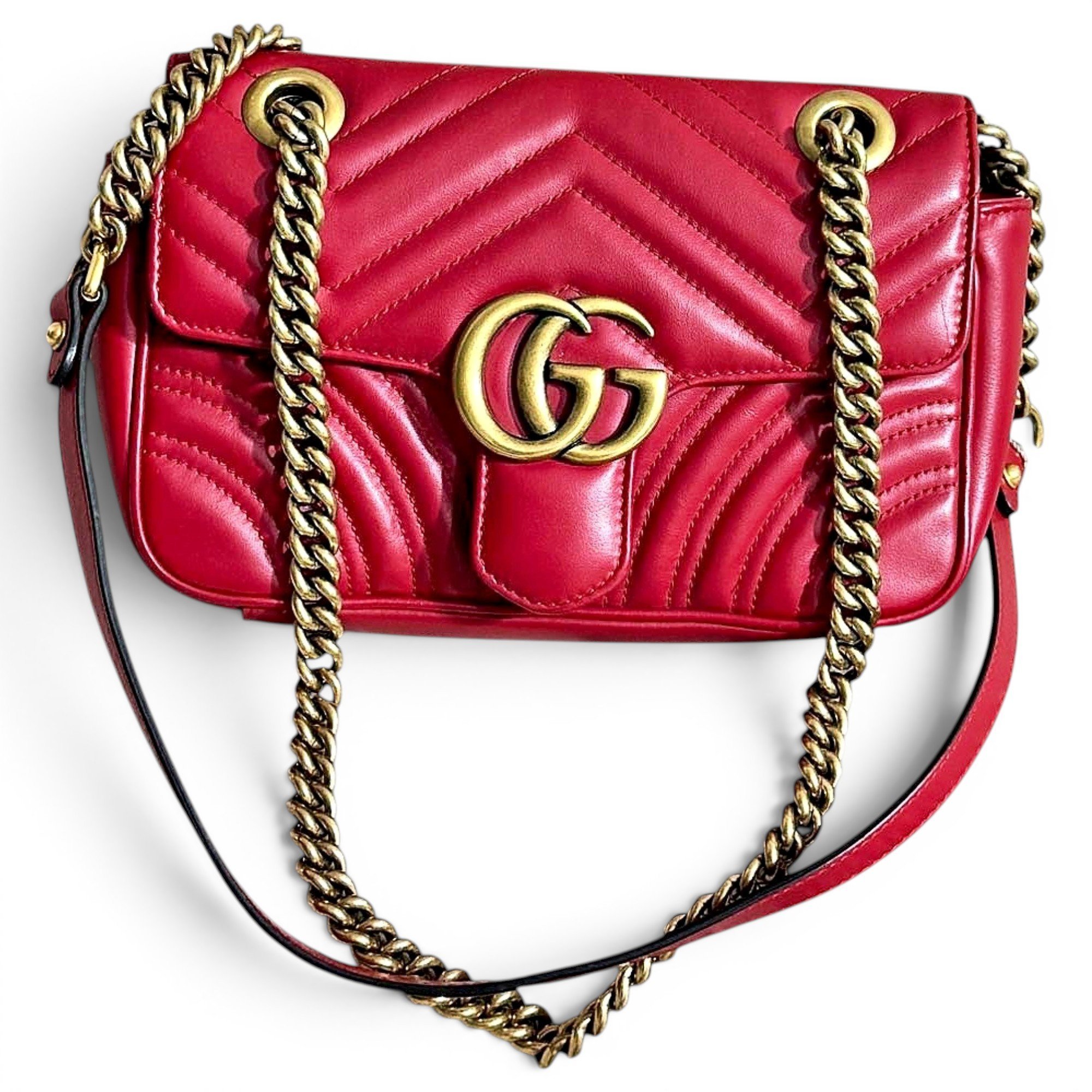 GG Marmont Flap leather crossbody bag