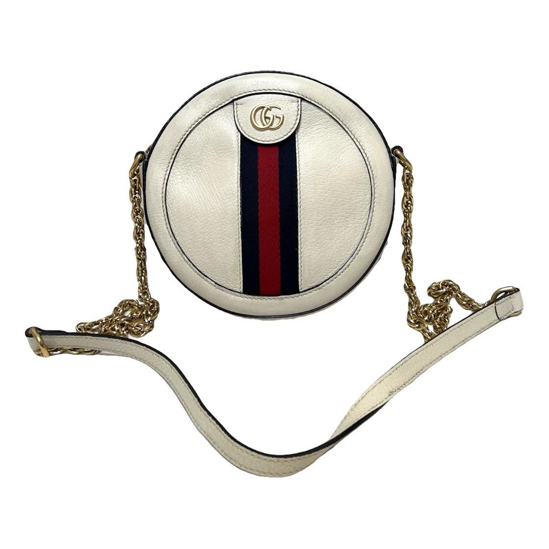 Ophidia Round leather handbag