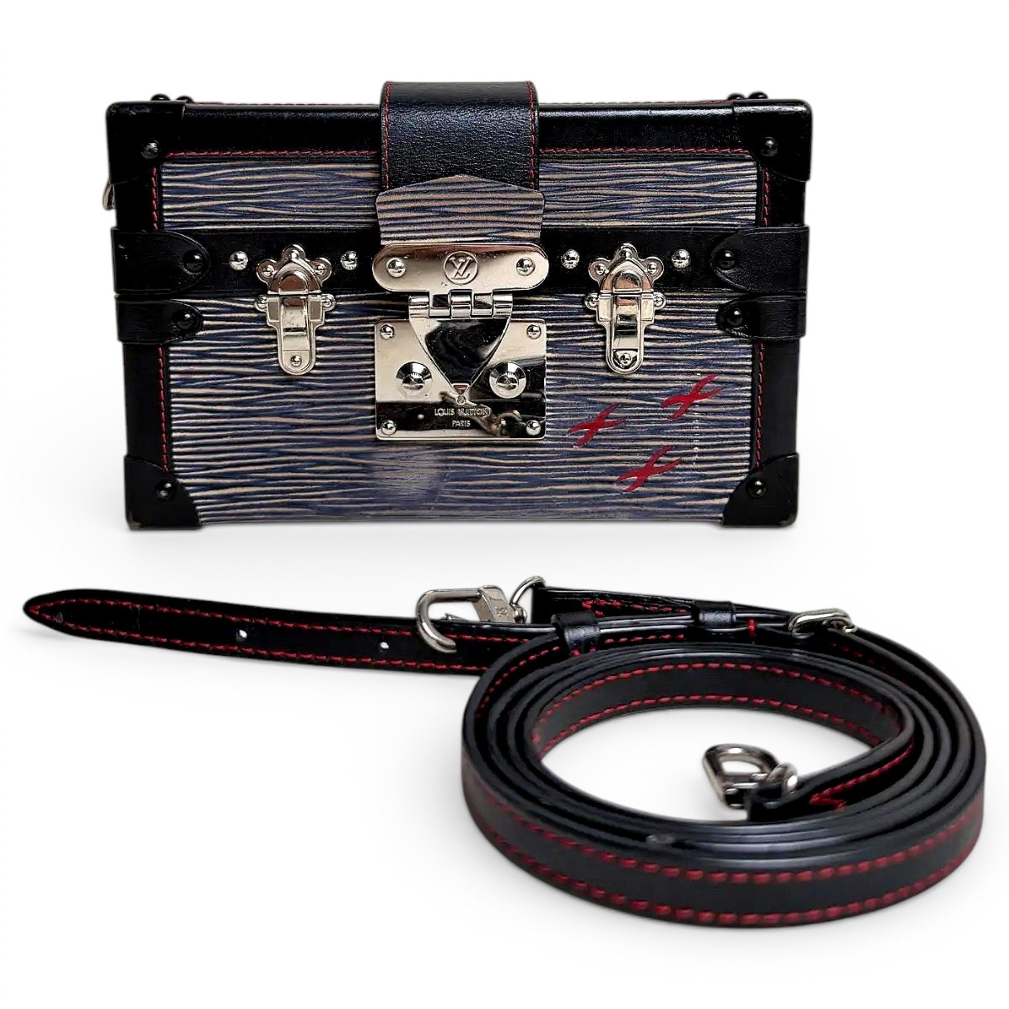 Petite Malle leather crossbody bag