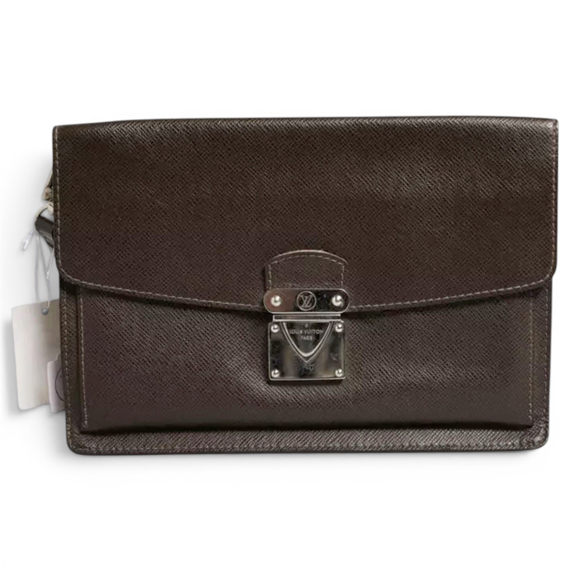 Leather clutch bag