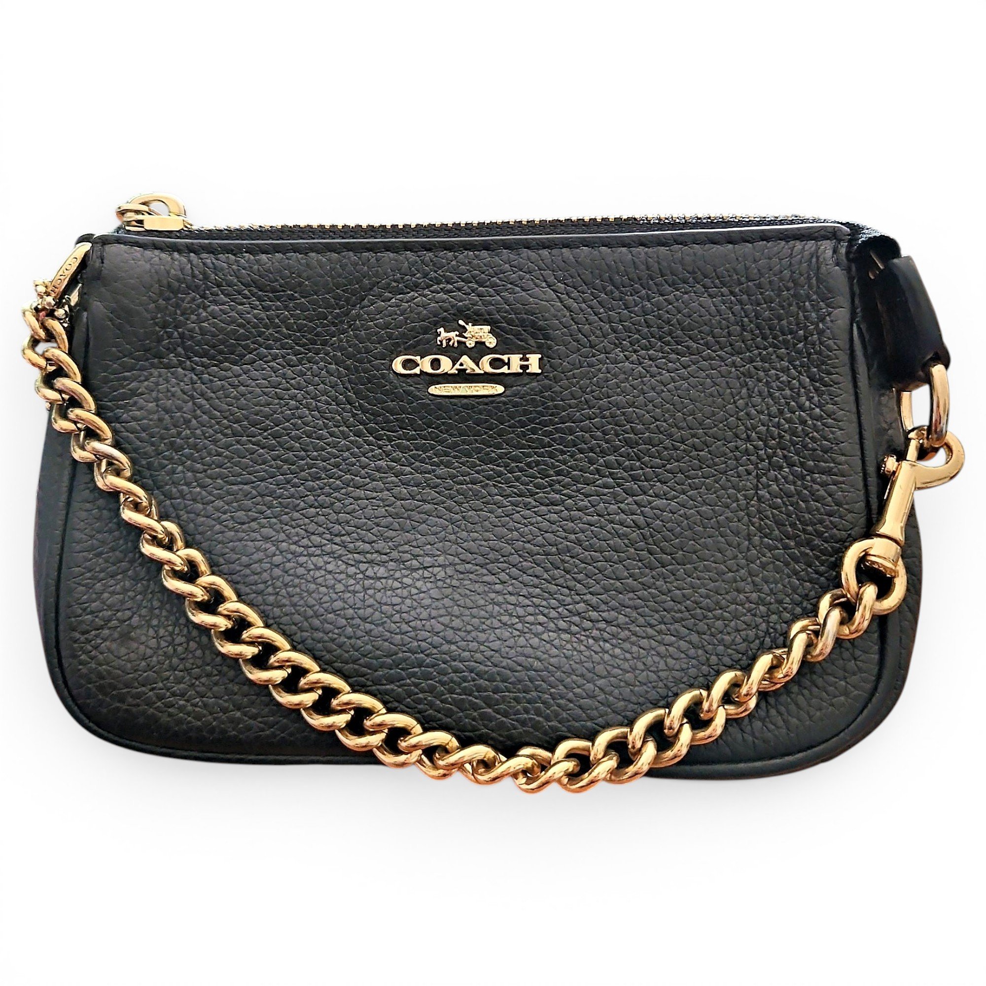 Leather clutch bag