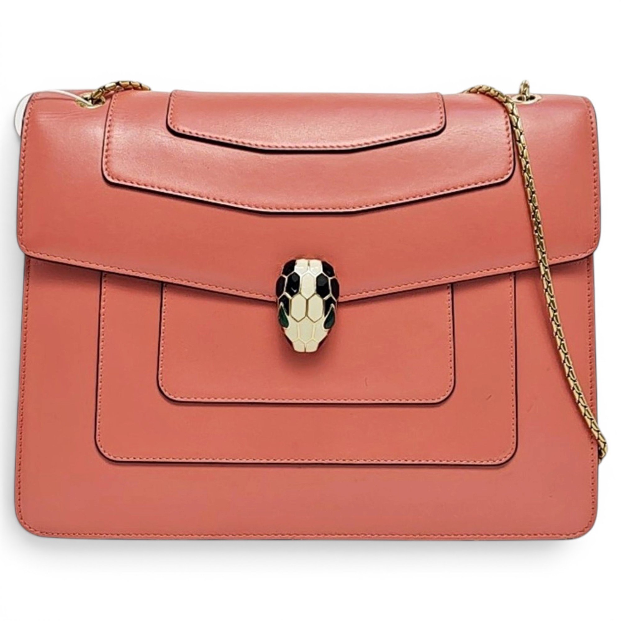 Serpenti leather handbag