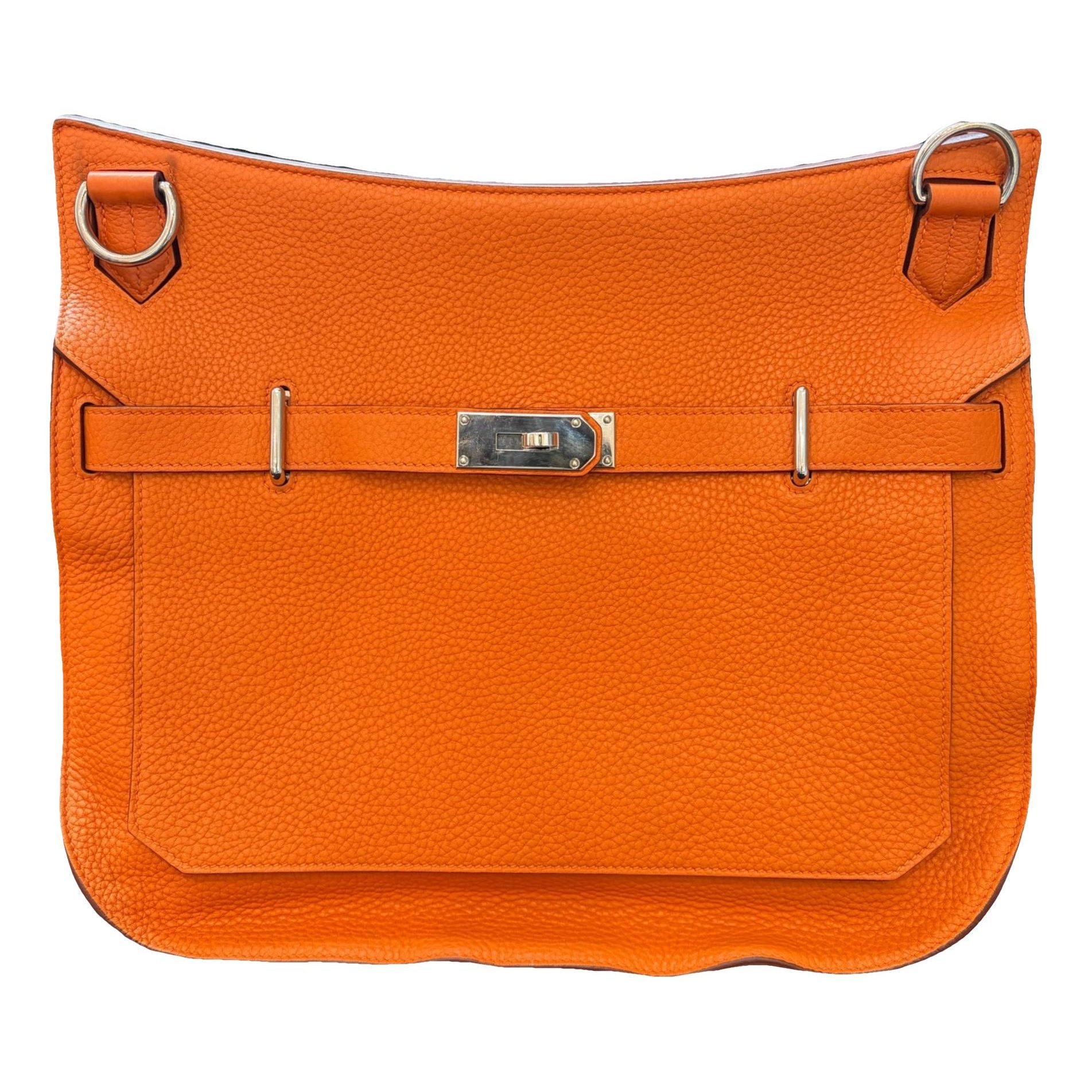 Hermes Jypsiere 28 Handbag Orange