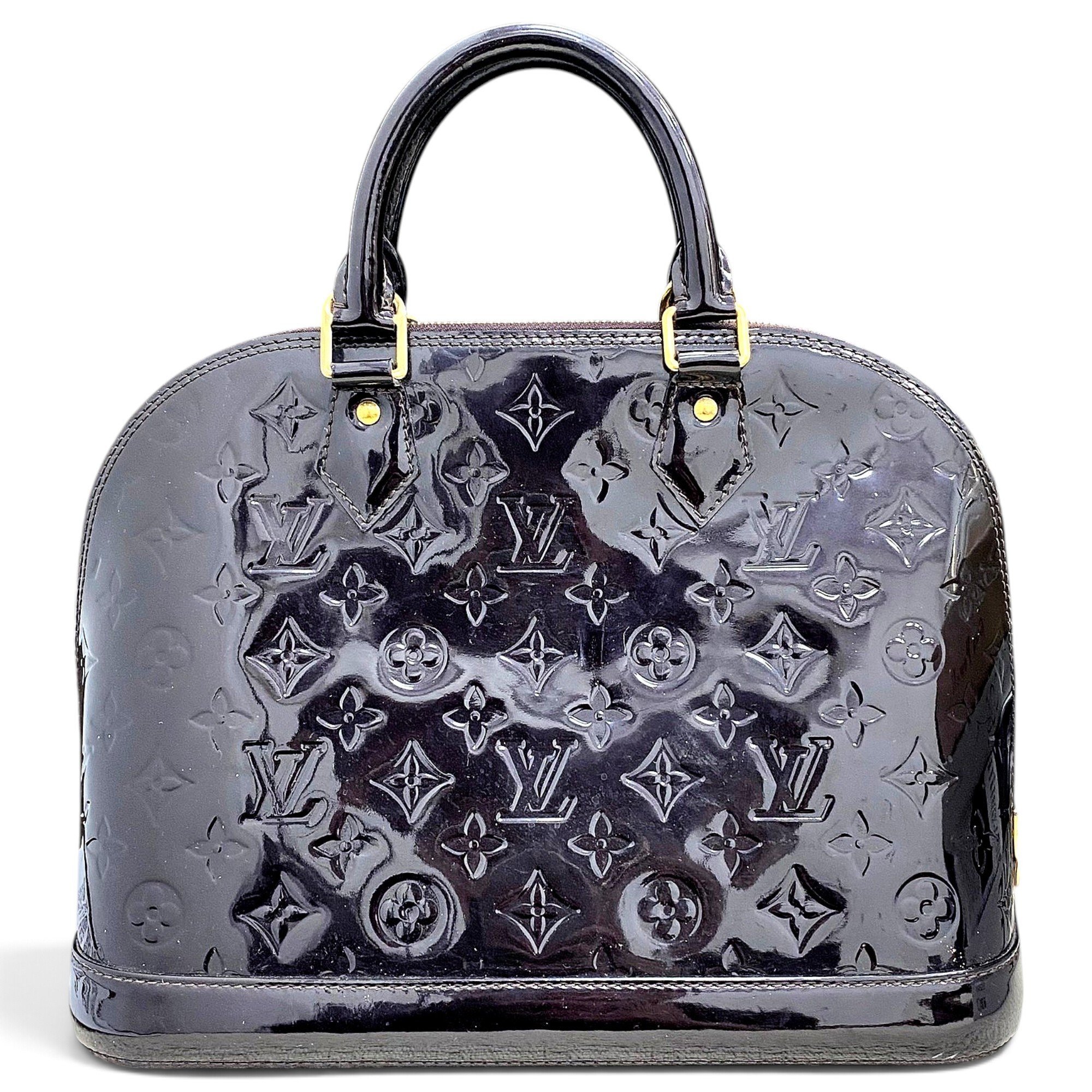 Louis Vuitton Alma patent leather handbag