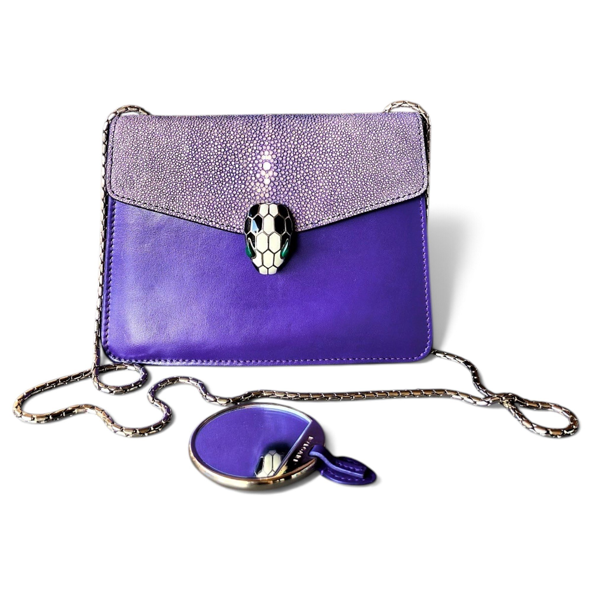 Serpenti leather handbag