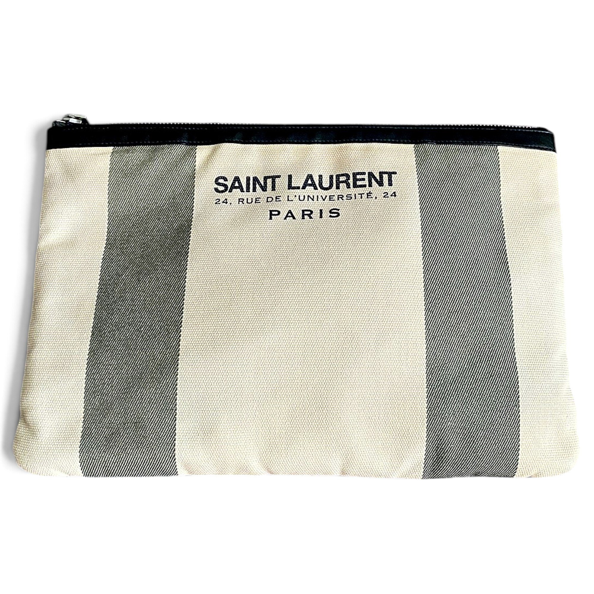 Saint Laurent Rive Gauche cloth clutch bag