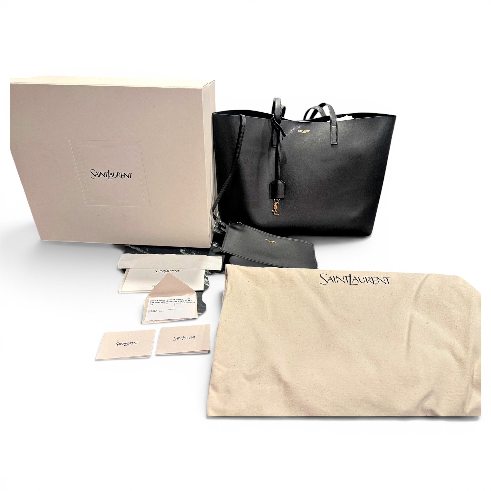 Shopping leather tote