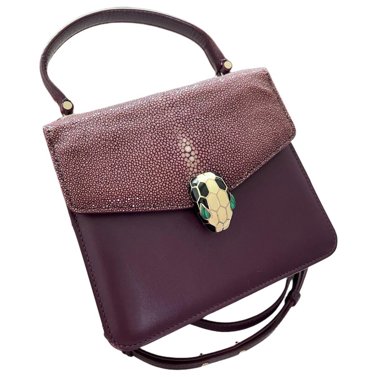 Serpenti leather handbag