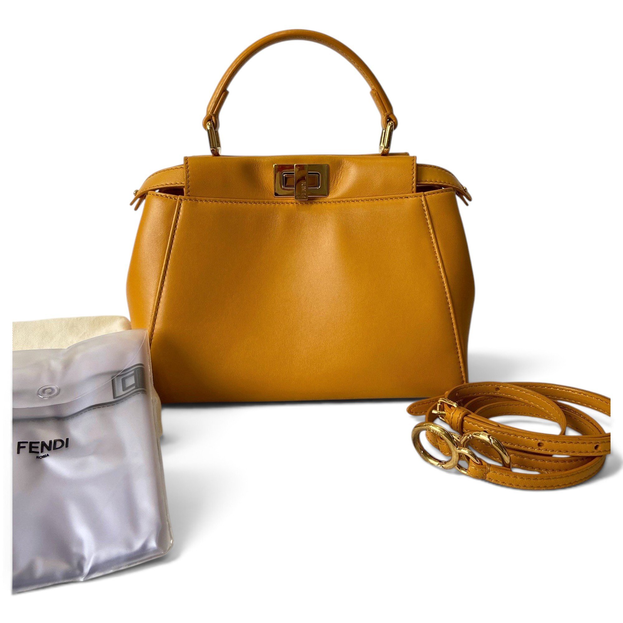Peekaboo leather handbag