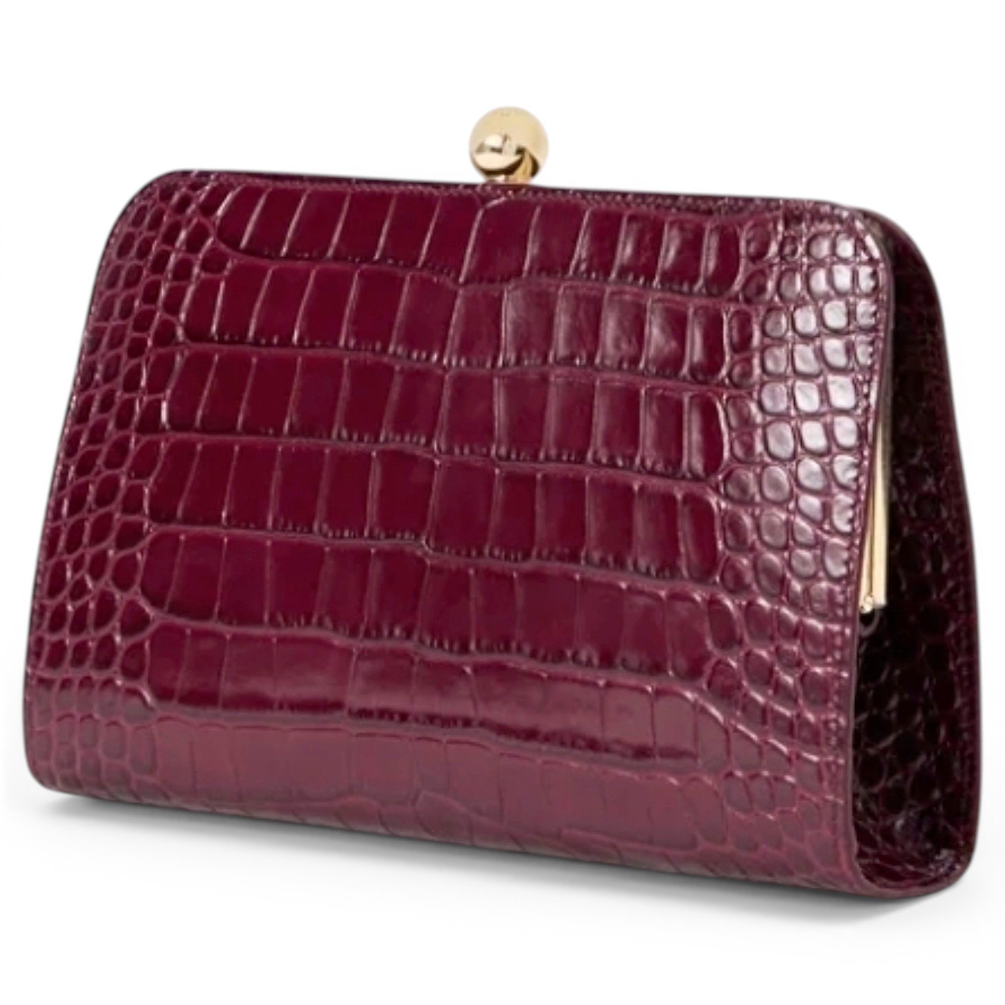 Leather clutch bag