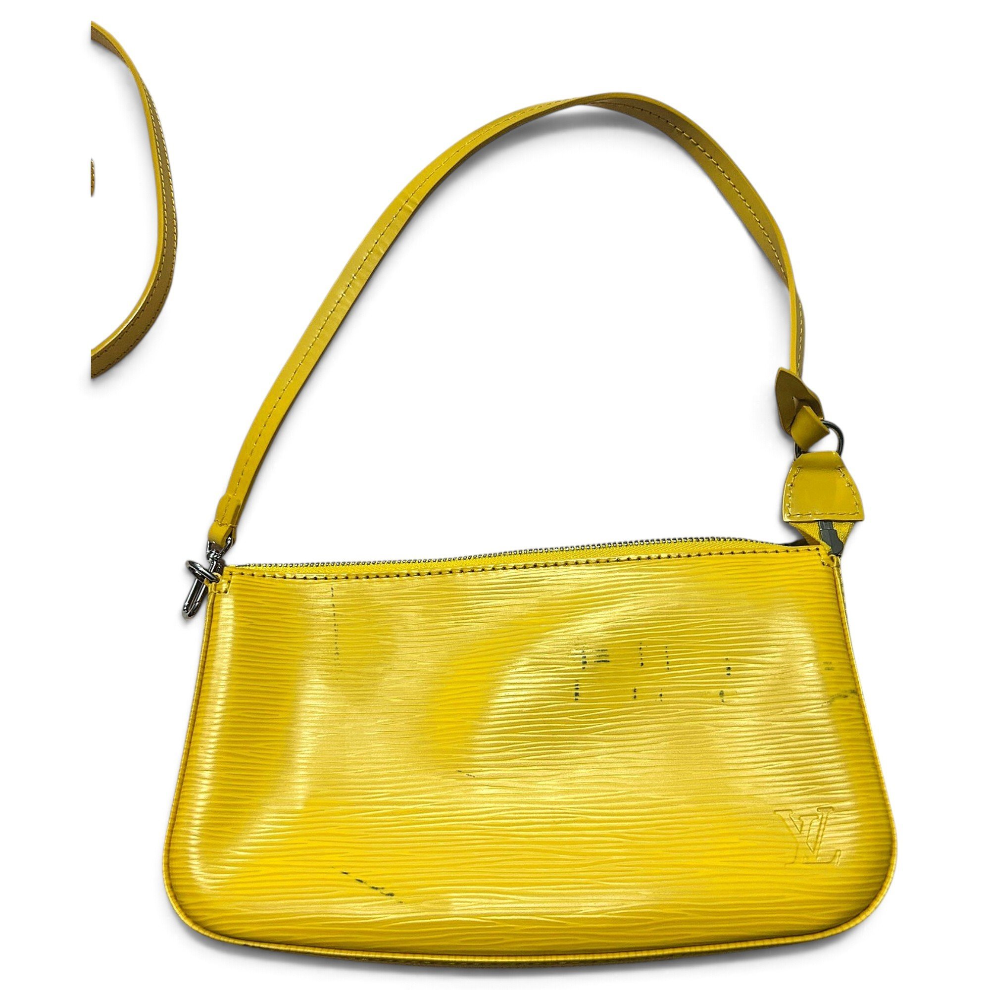 Leather clutch bag