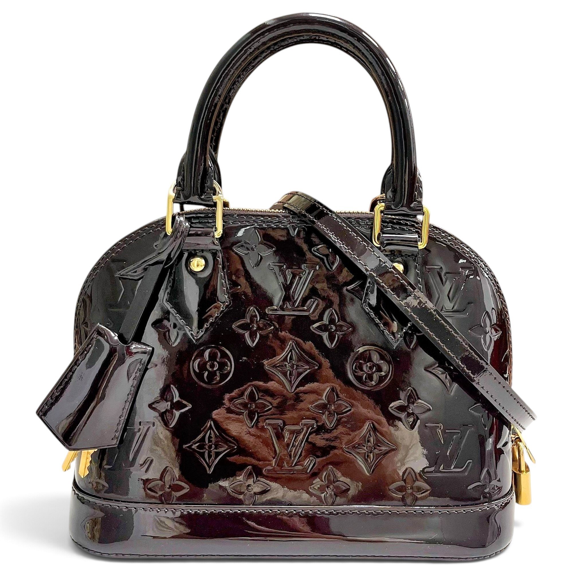 Louis Vuitton Alma BB patent leather handbag