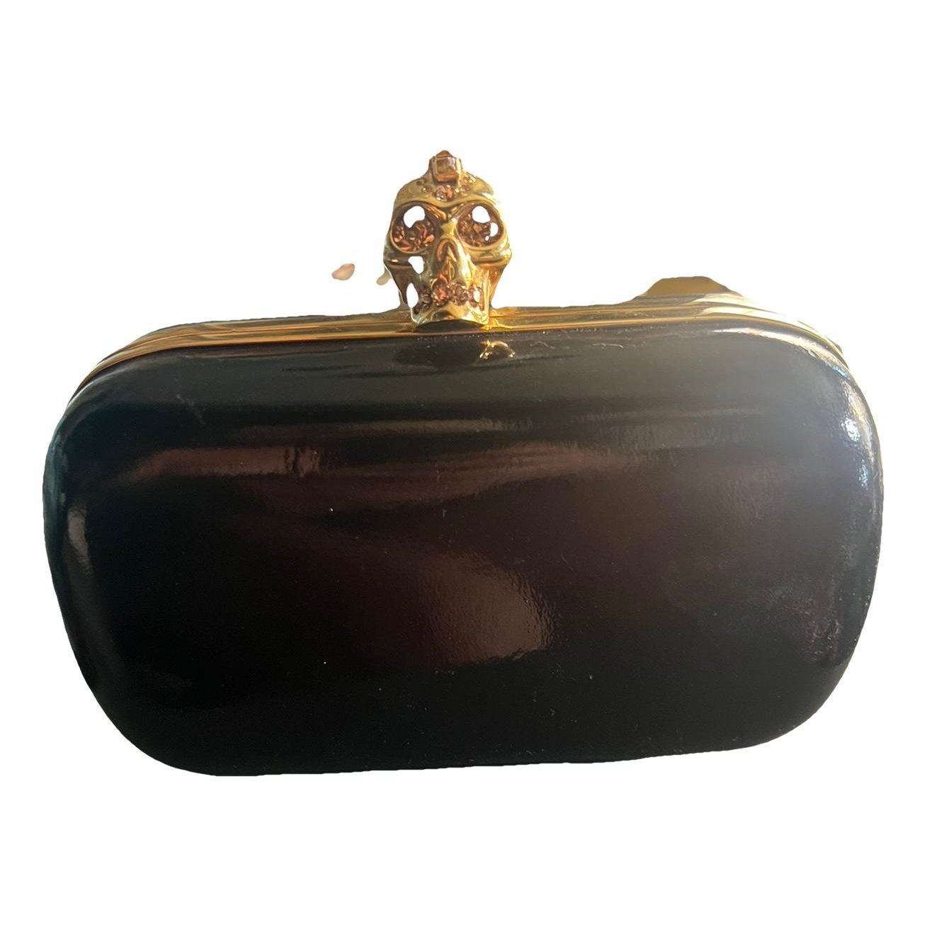 Skull vinyl clutch bag