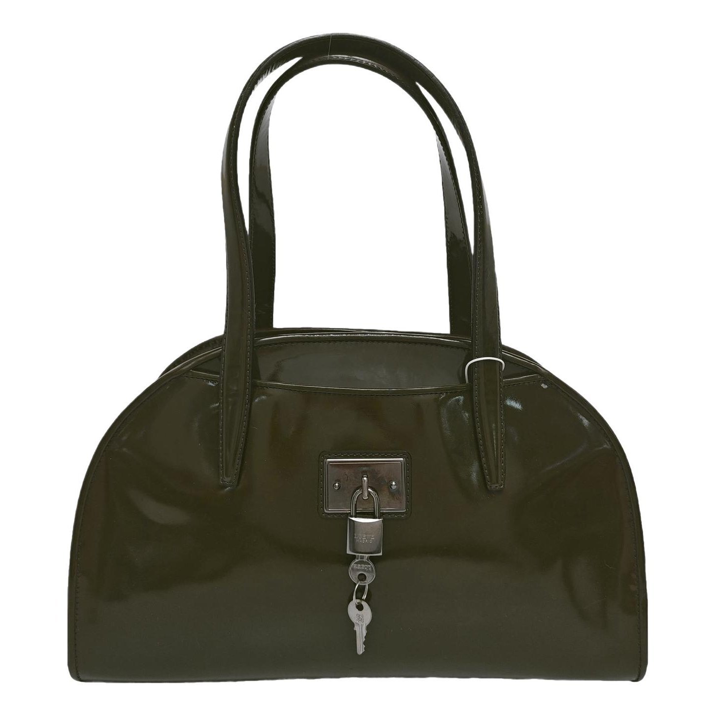 Patent leather handbag