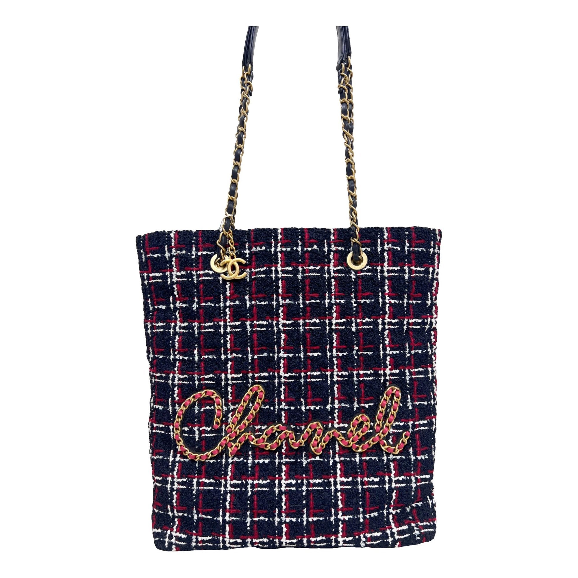 Deauville Chain tweed tote