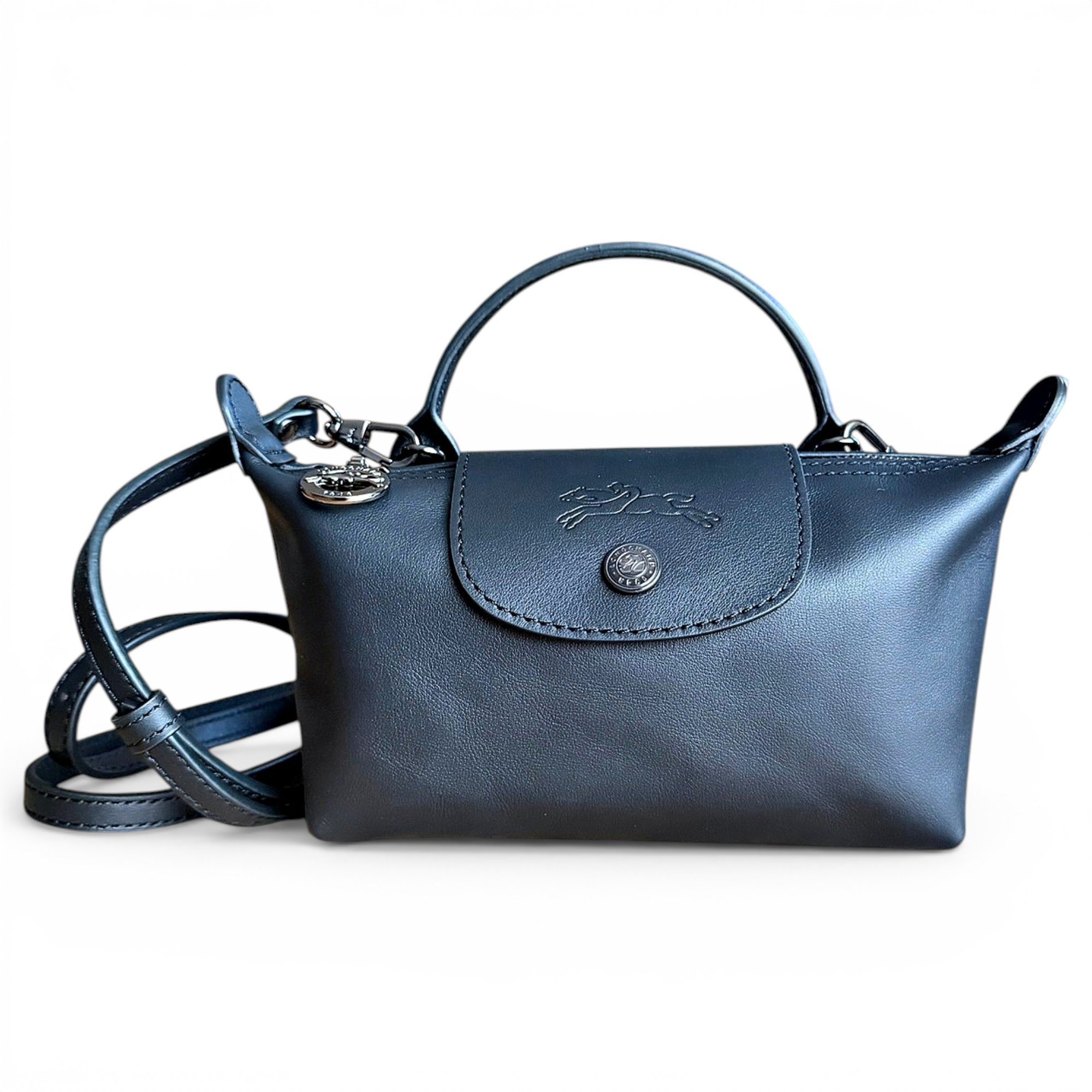 Pliage leather crossbody bag