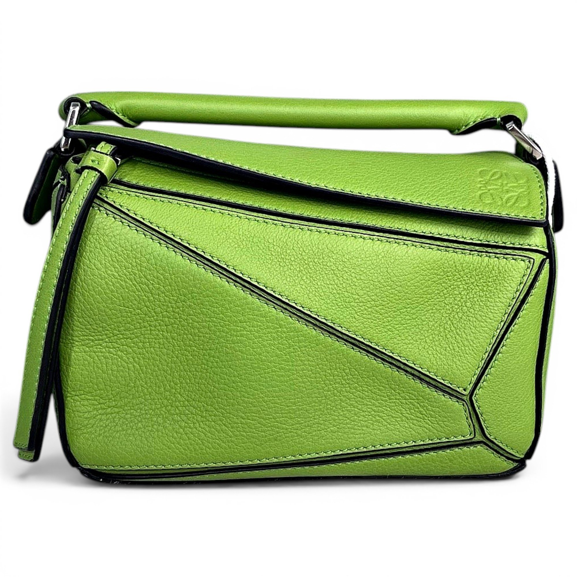 Puzzle leather crossbody bag