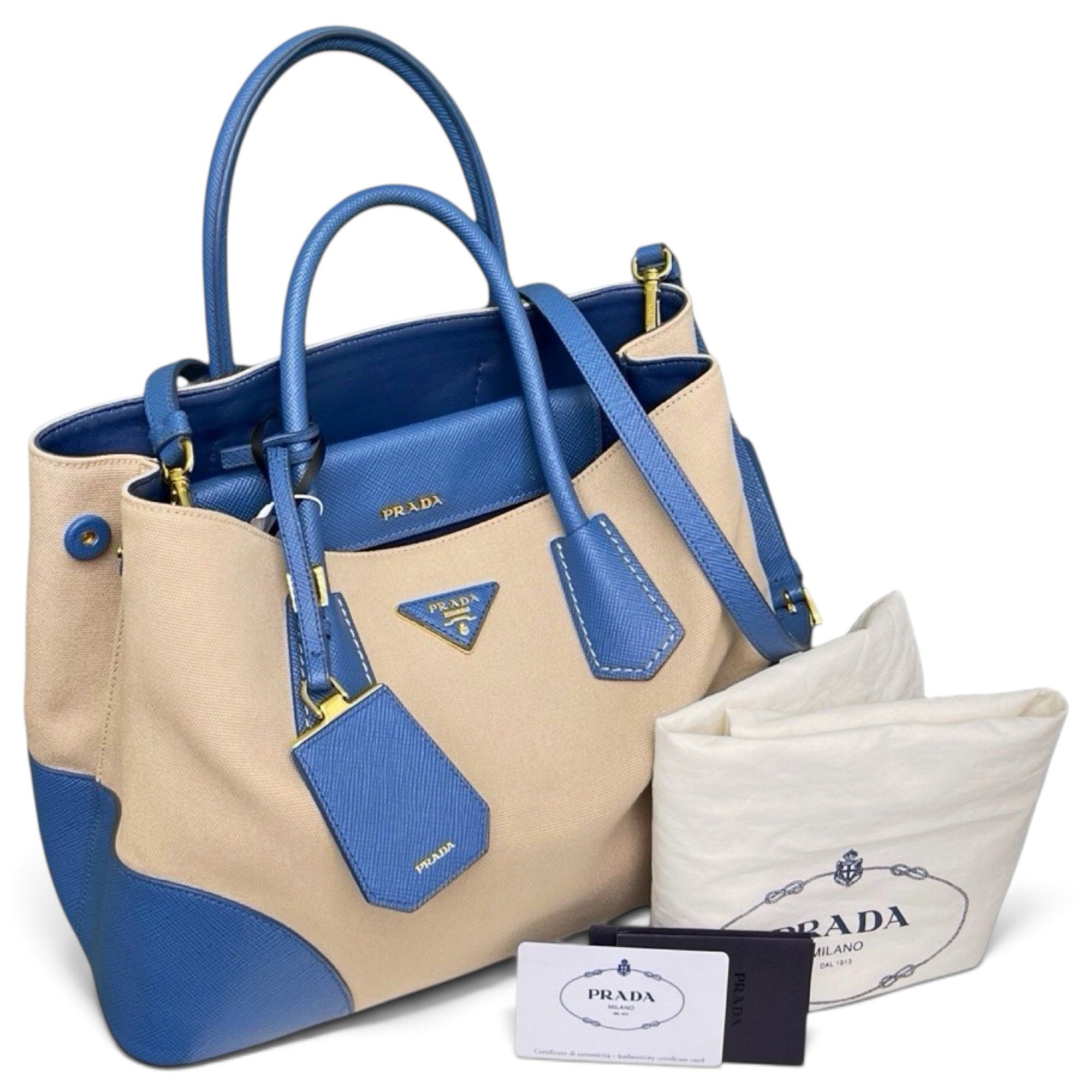 Double leather tote