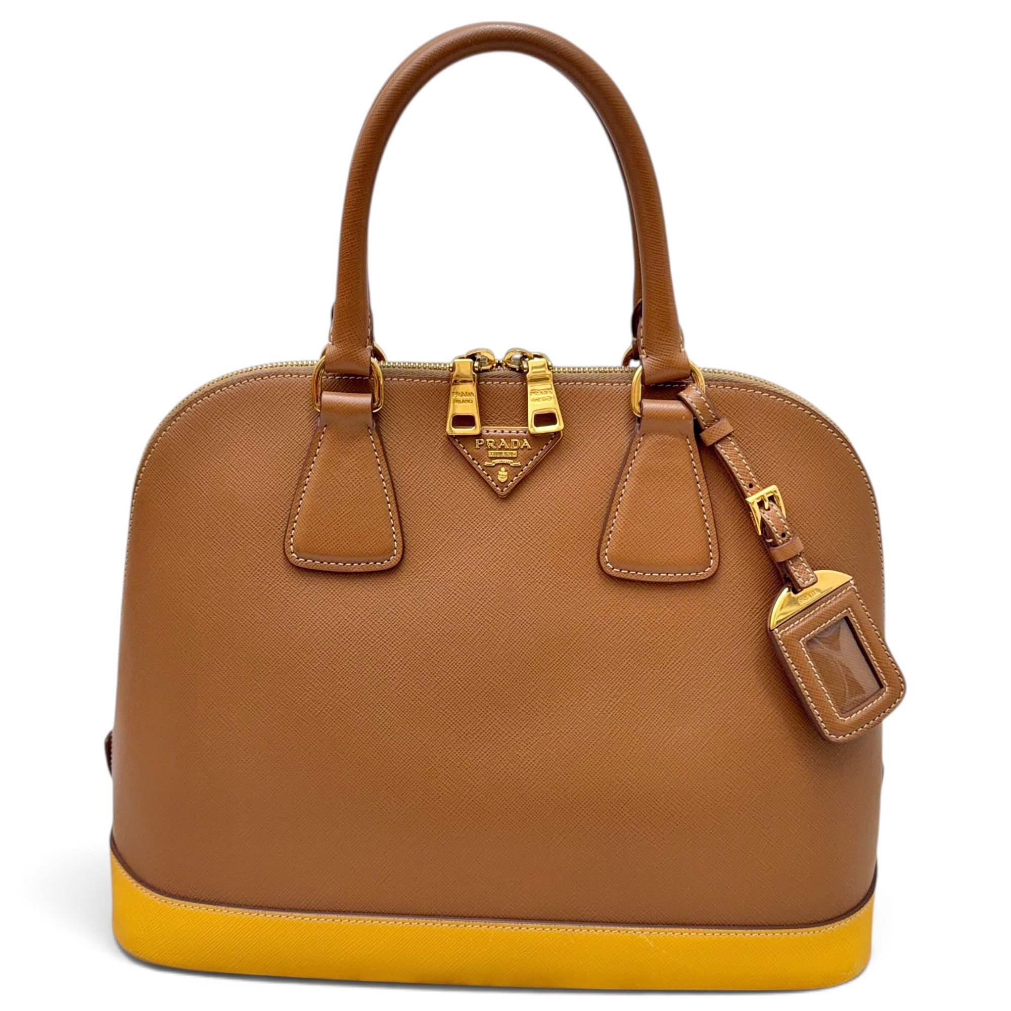 Bowling leather handbag