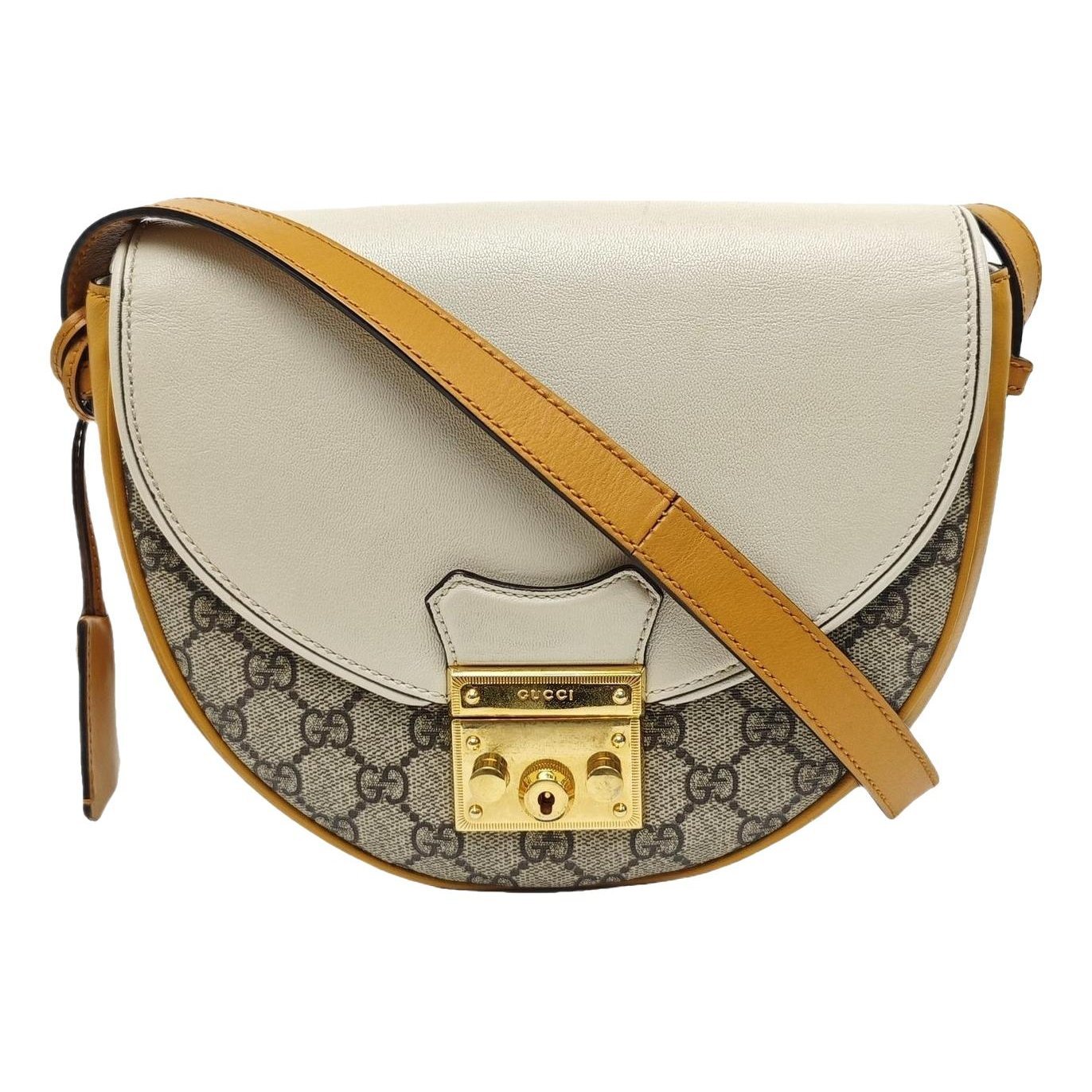 Padlock leather handbag