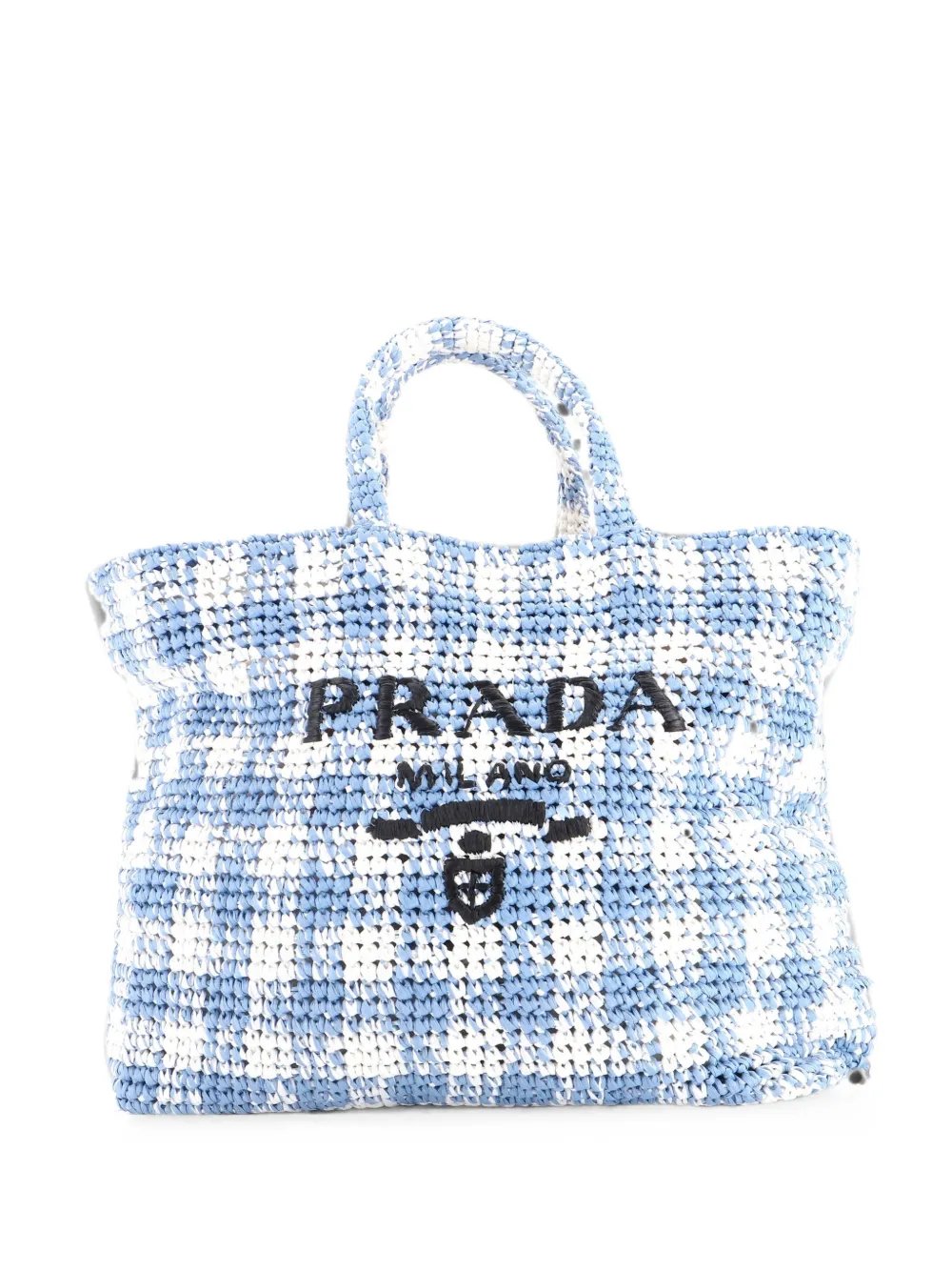 Logo Raffia Large tote bag