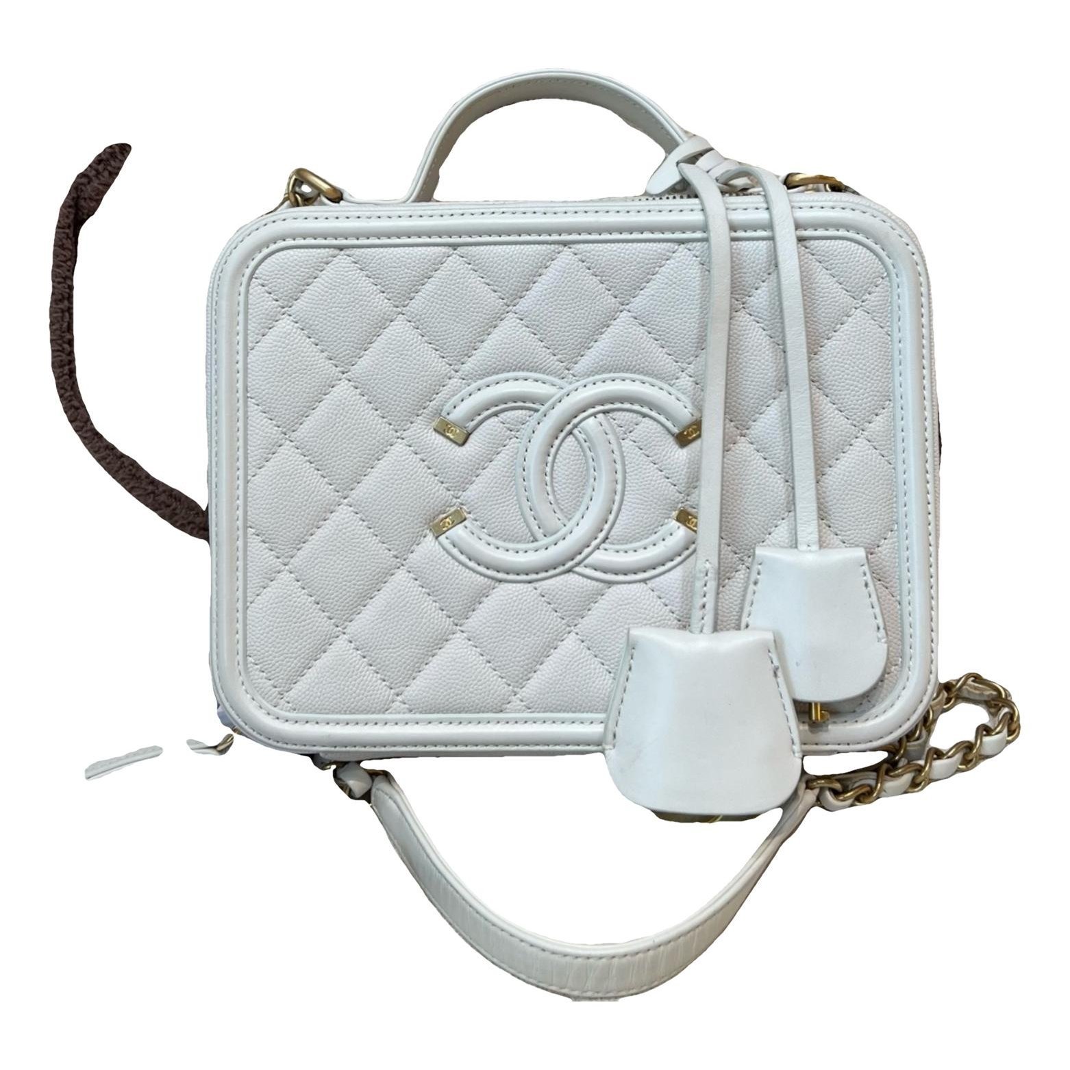 Vanity leather handbag