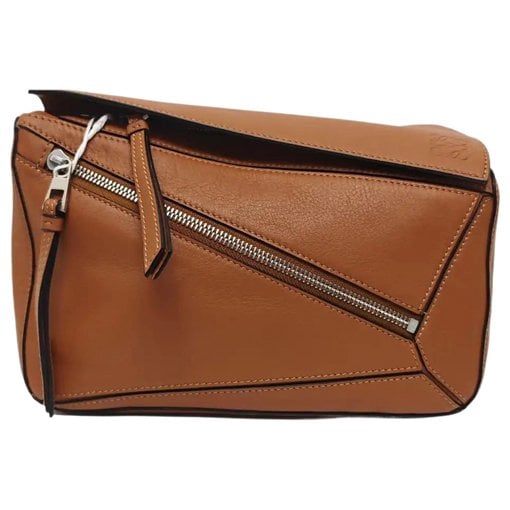 Puzzle leather handbag