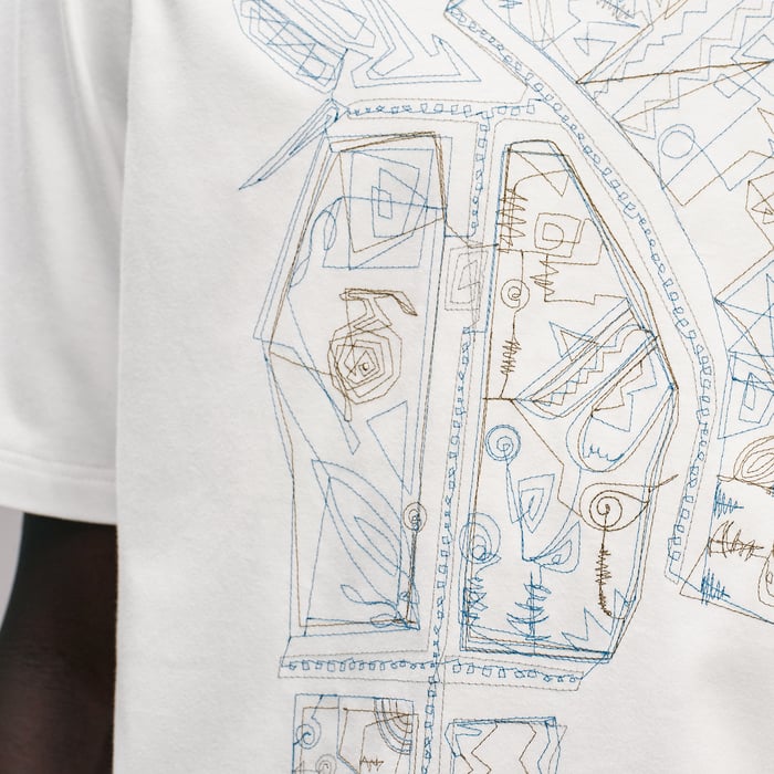 Blanc "Quadrige" Embroidered T-shirt