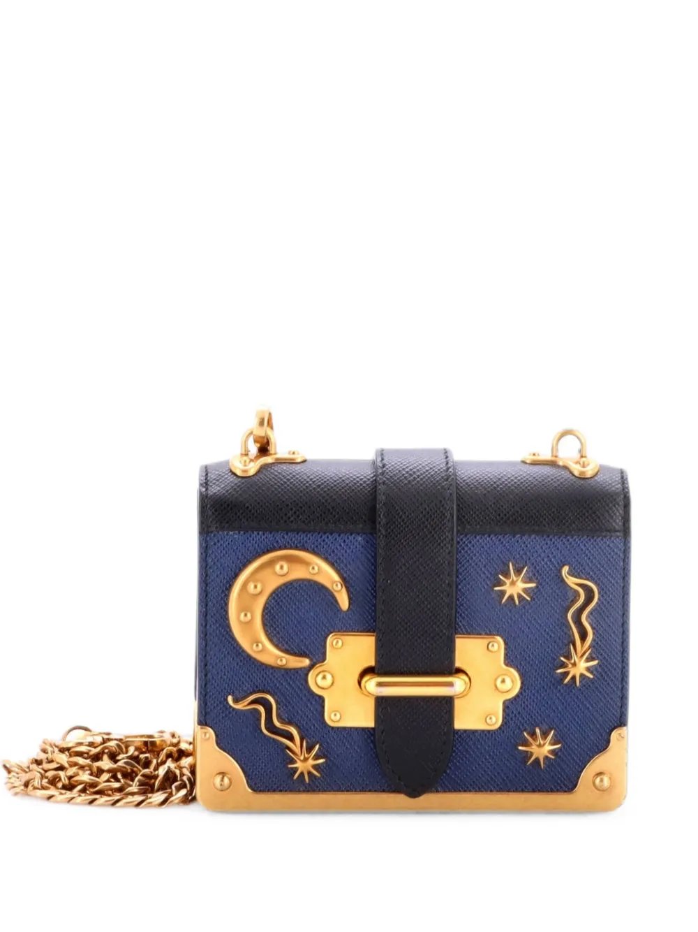 Cahier Embellished Leather Micro crossbody bag