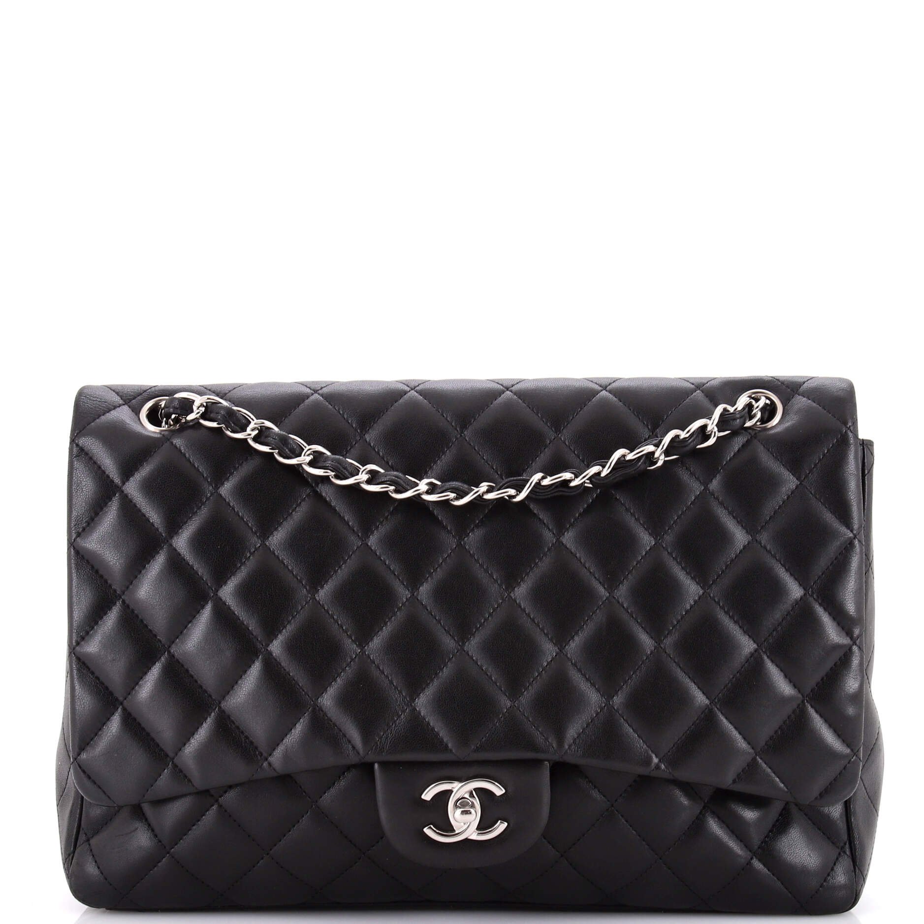 Vintage Classic Single Flap Bag Quilted Lambskin Maxi