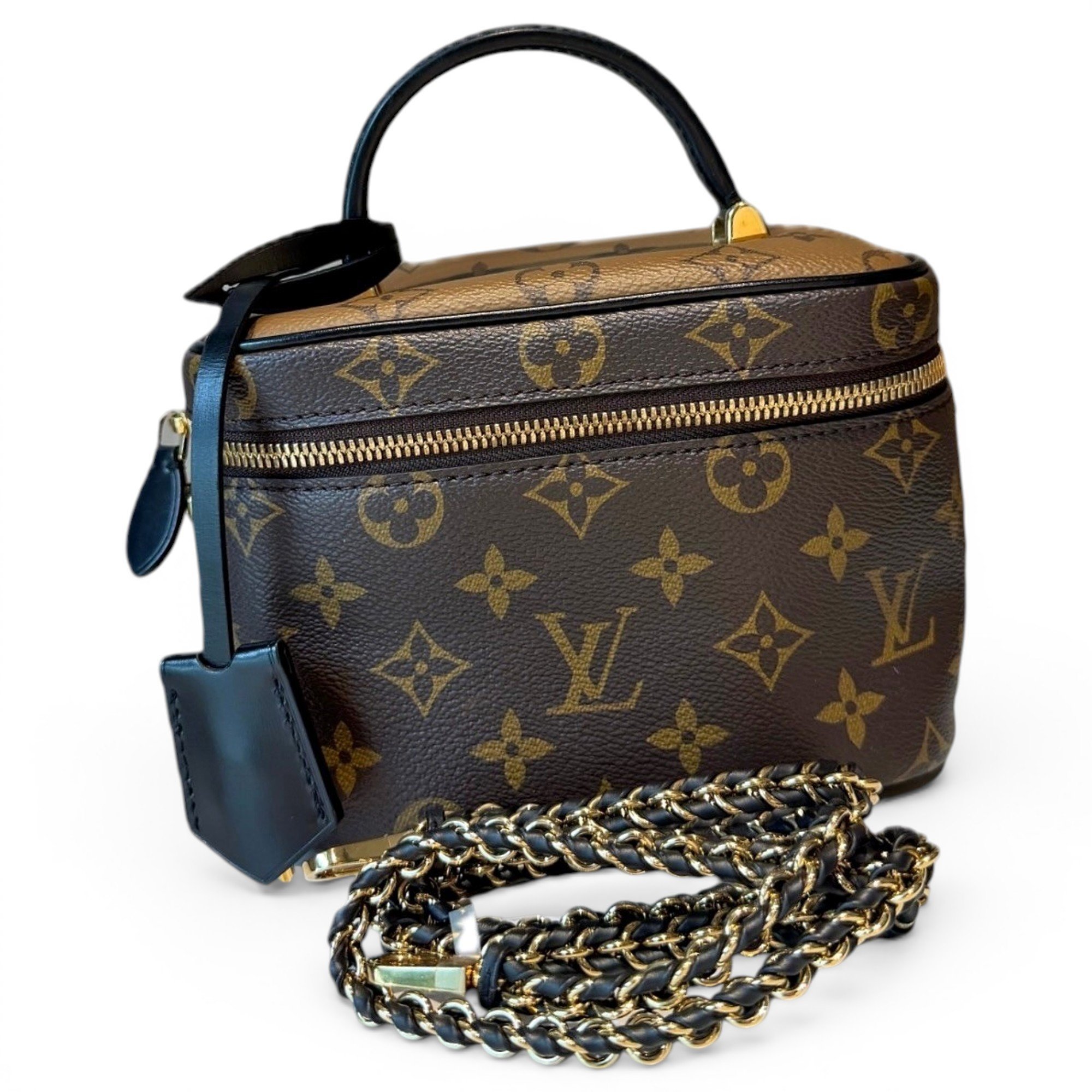 Vanity leather handbag