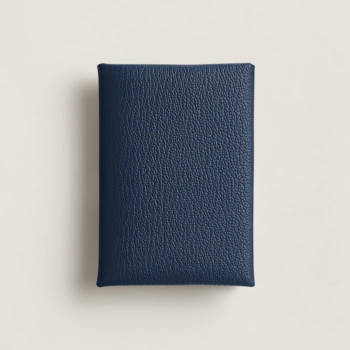 Navy Calvi Duo Compact Card Holder