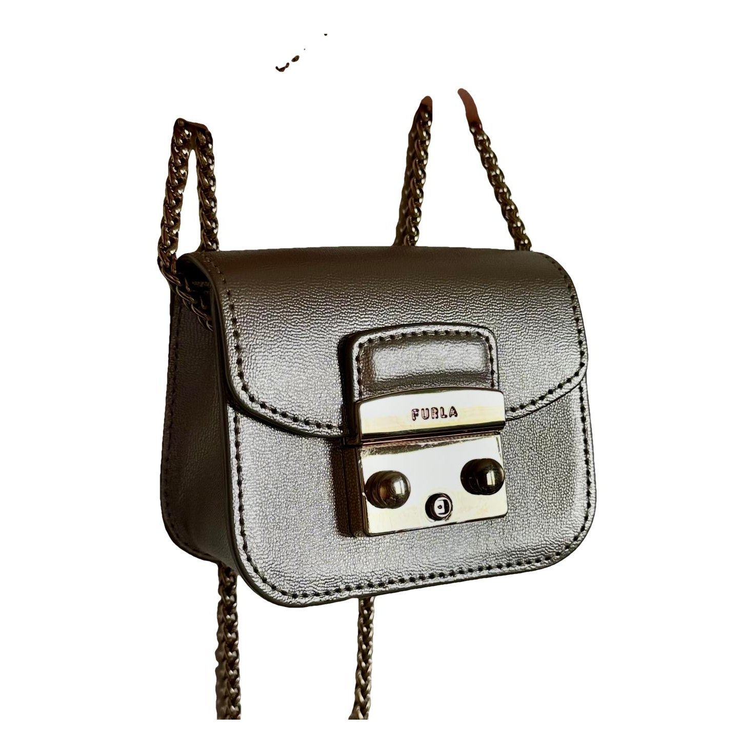 Metropolis leather clutch bag