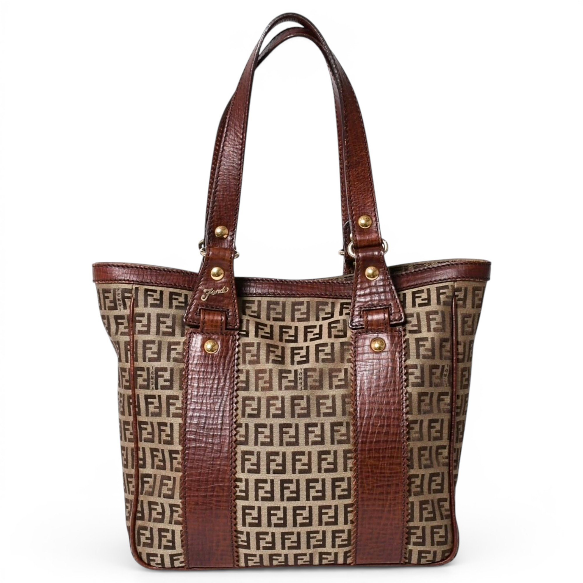 Pocket leather tote