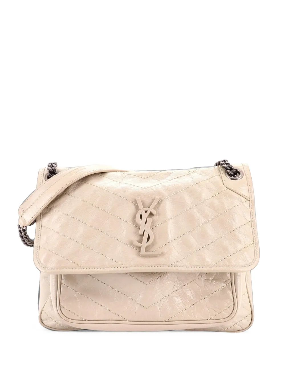 Saint Laurent Niki Chain Flap Bag Matelasse Chevron Leather Medium shoulder bag