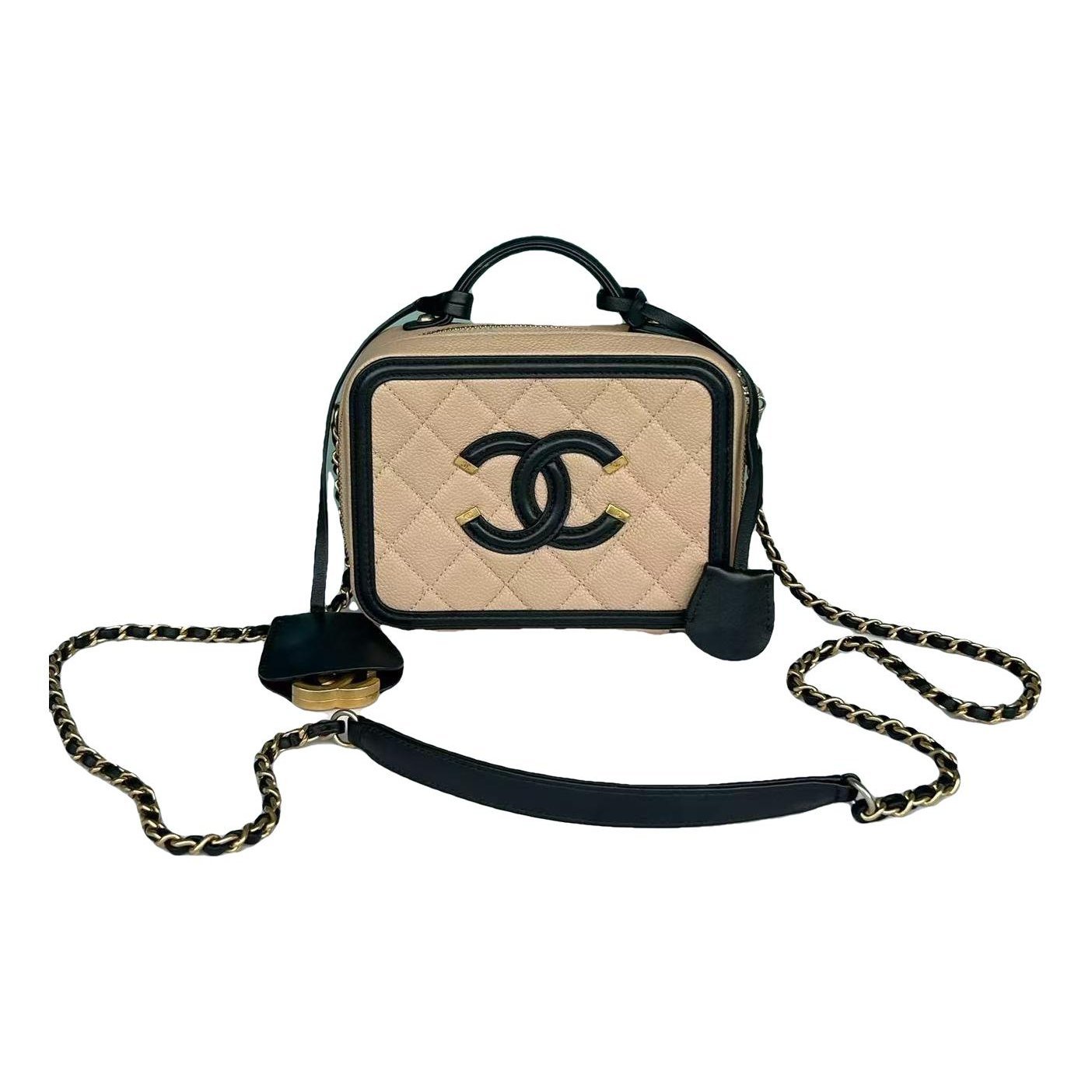 Vanity leather handbag