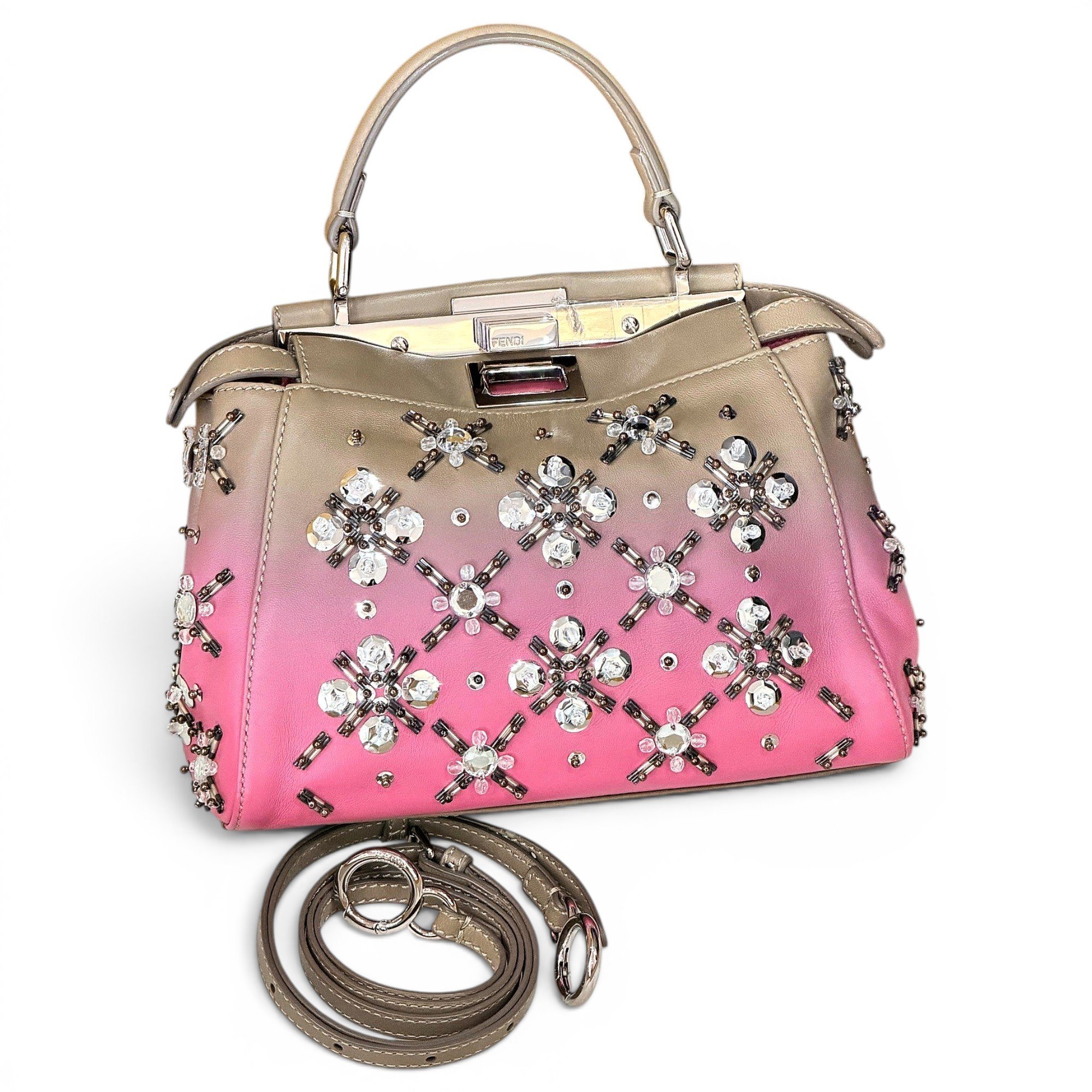 Peekaboo leather handbag
