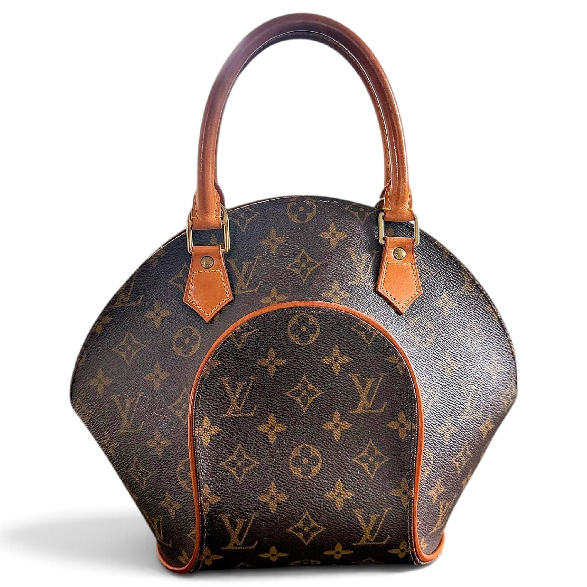 Ellipse leather handbag