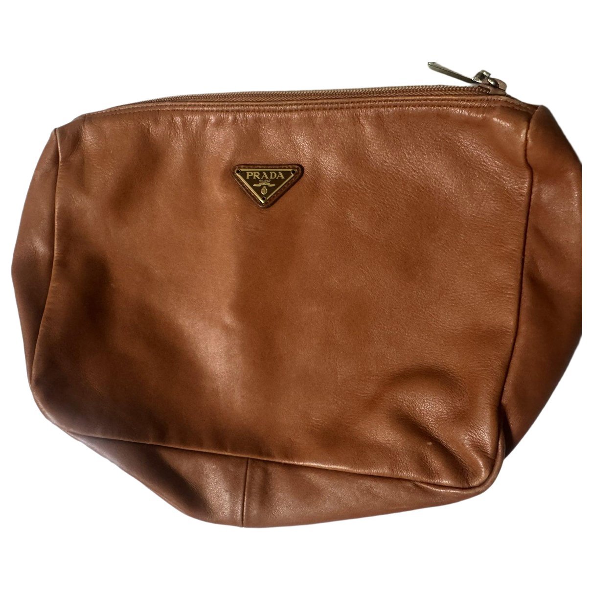 Leather clutch bag