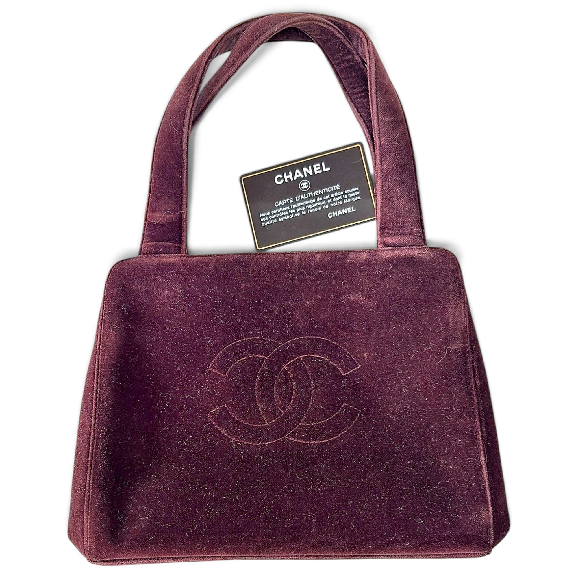 Velvet handbag