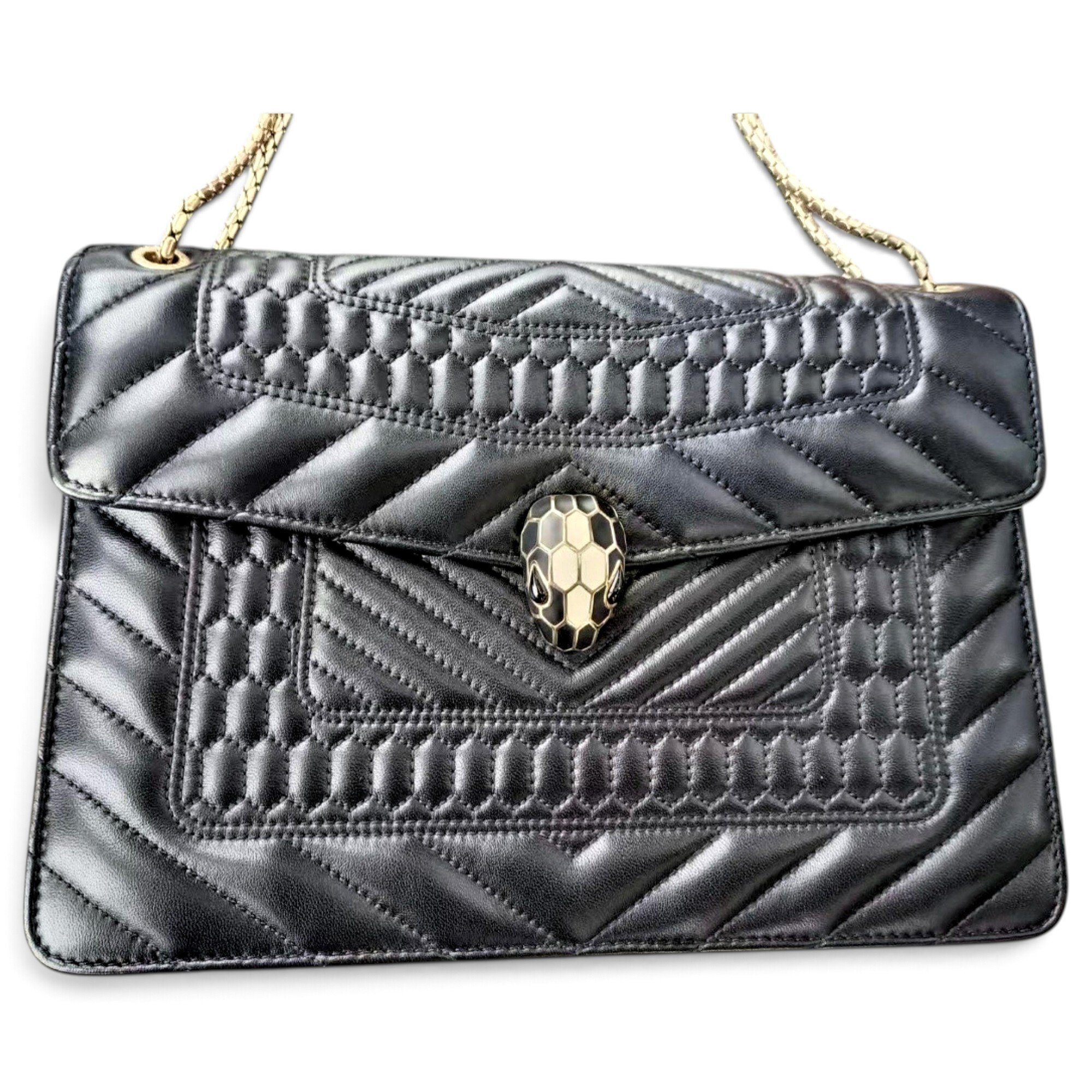 Serpenti leather handbag