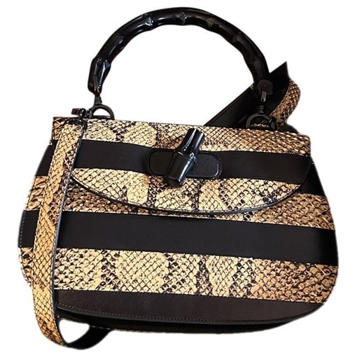Bamboo leather handbag
