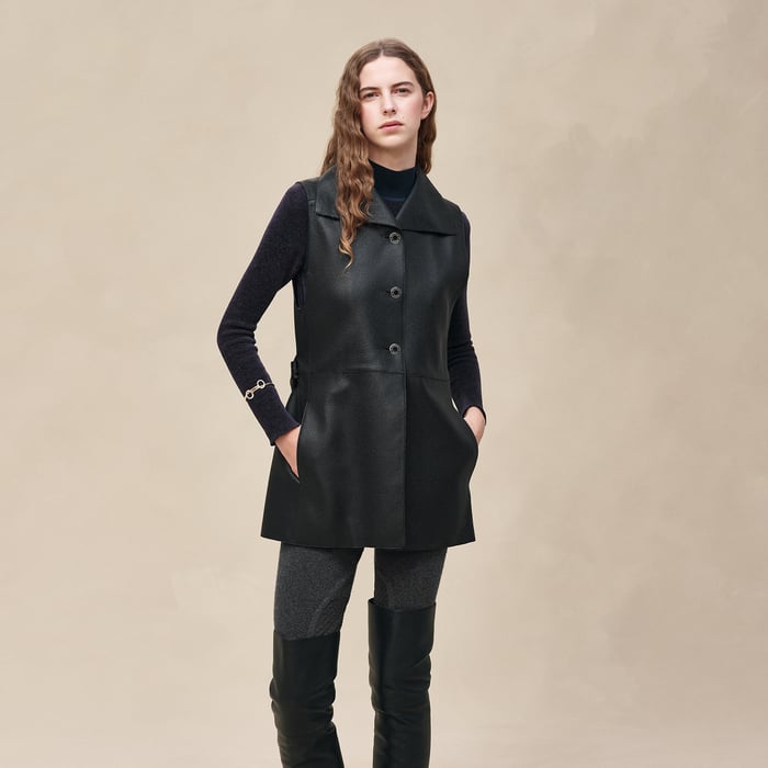 Noir Belted Vest
