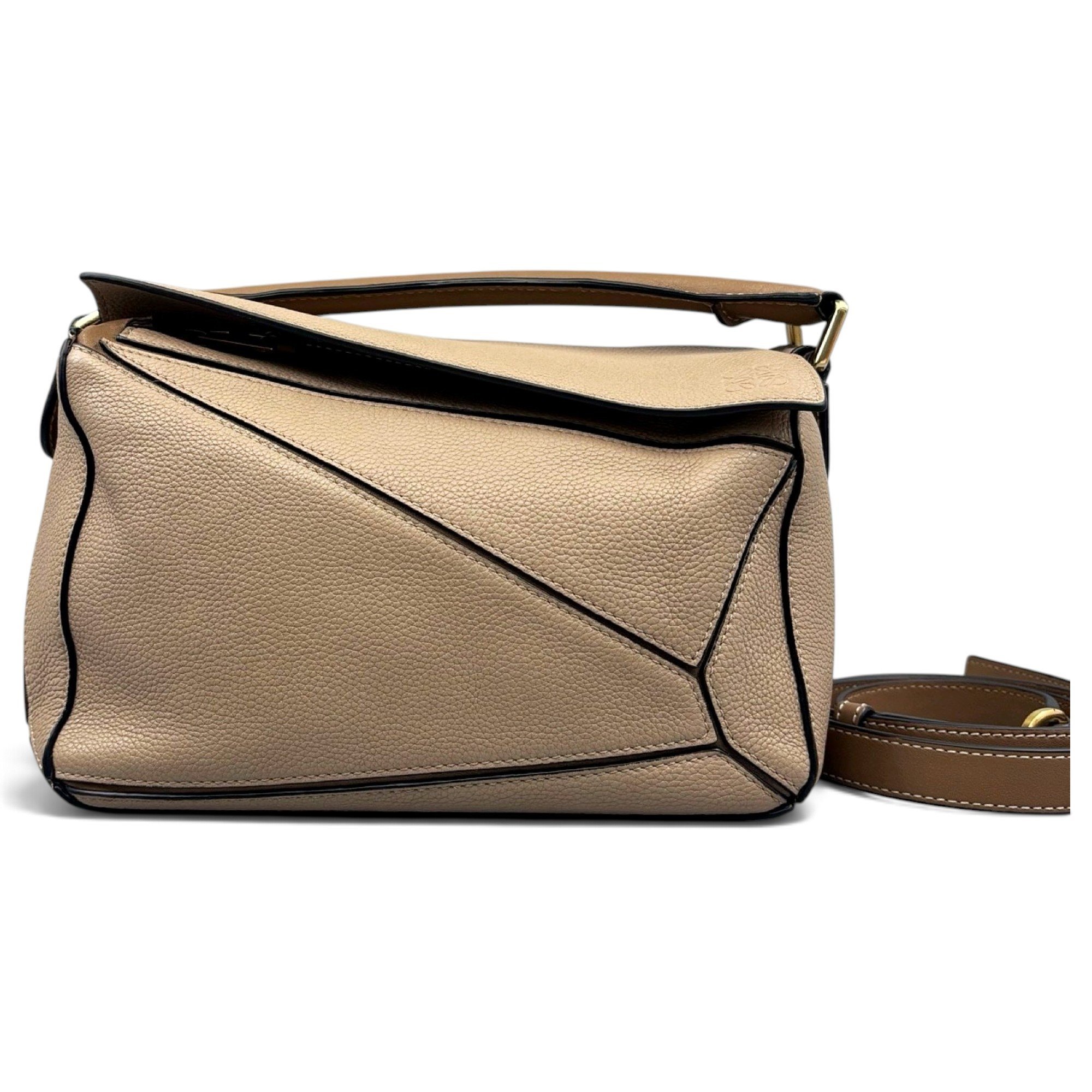 Puzzle leather crossbody bag