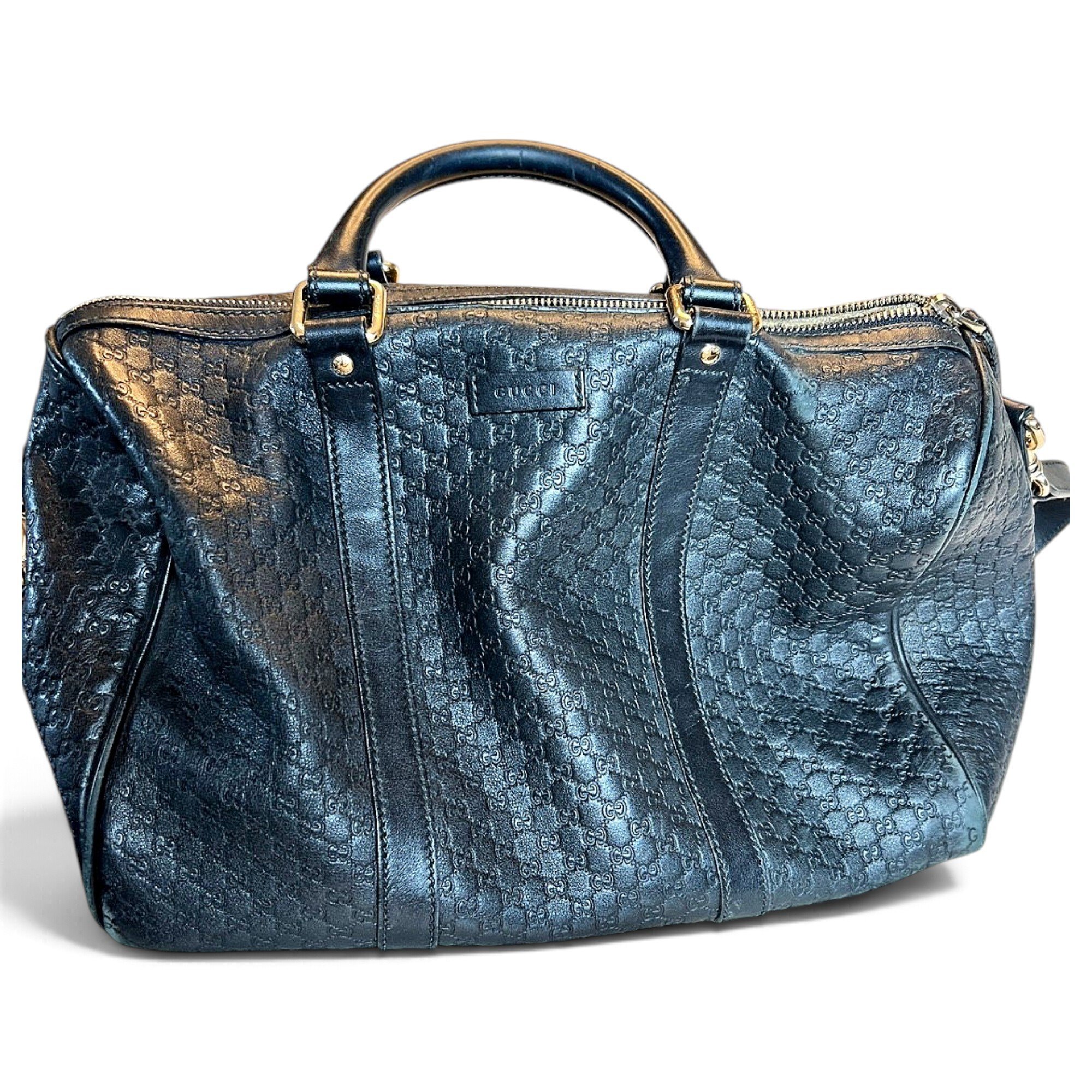 Boston leather bowling bag