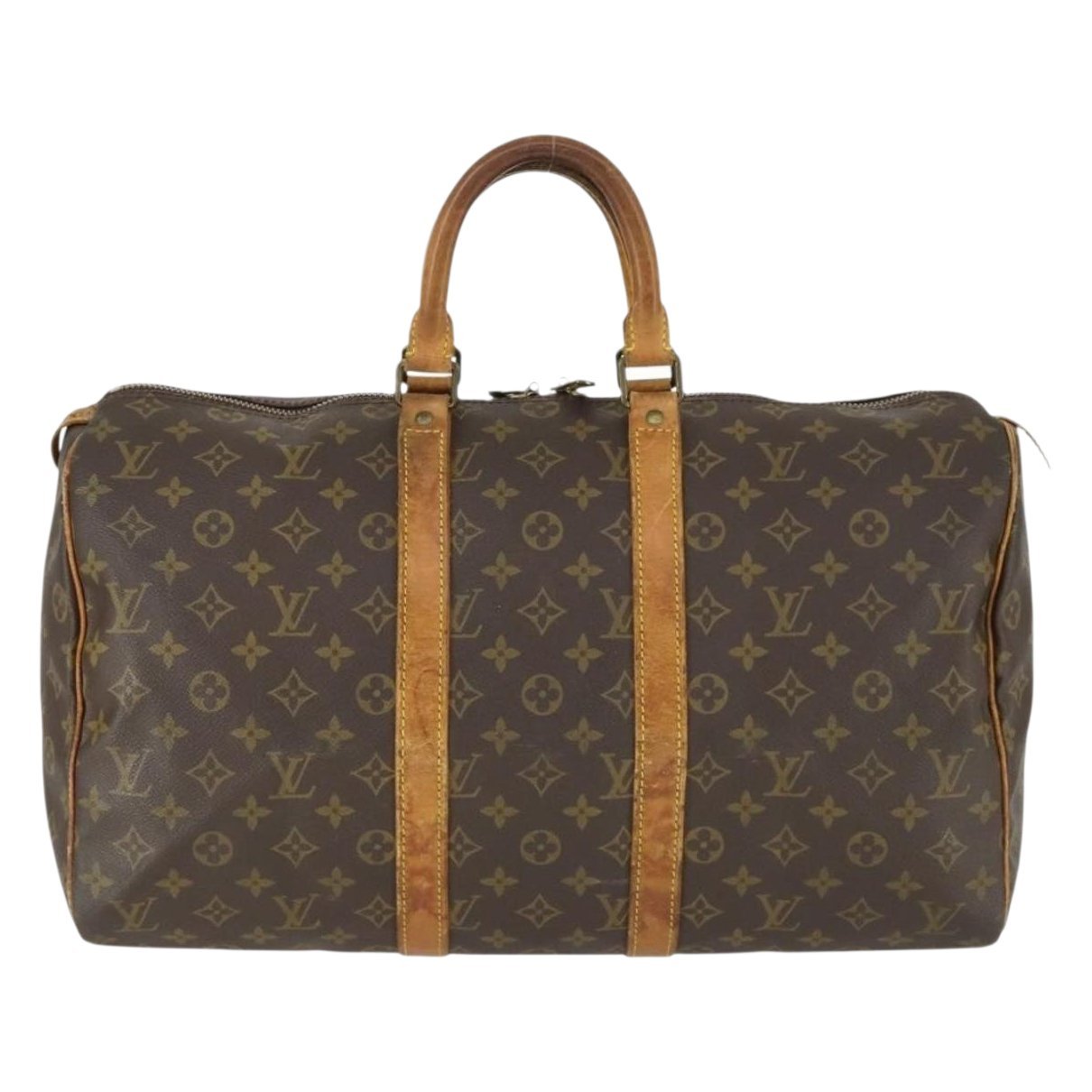 Keepall leather travel bag