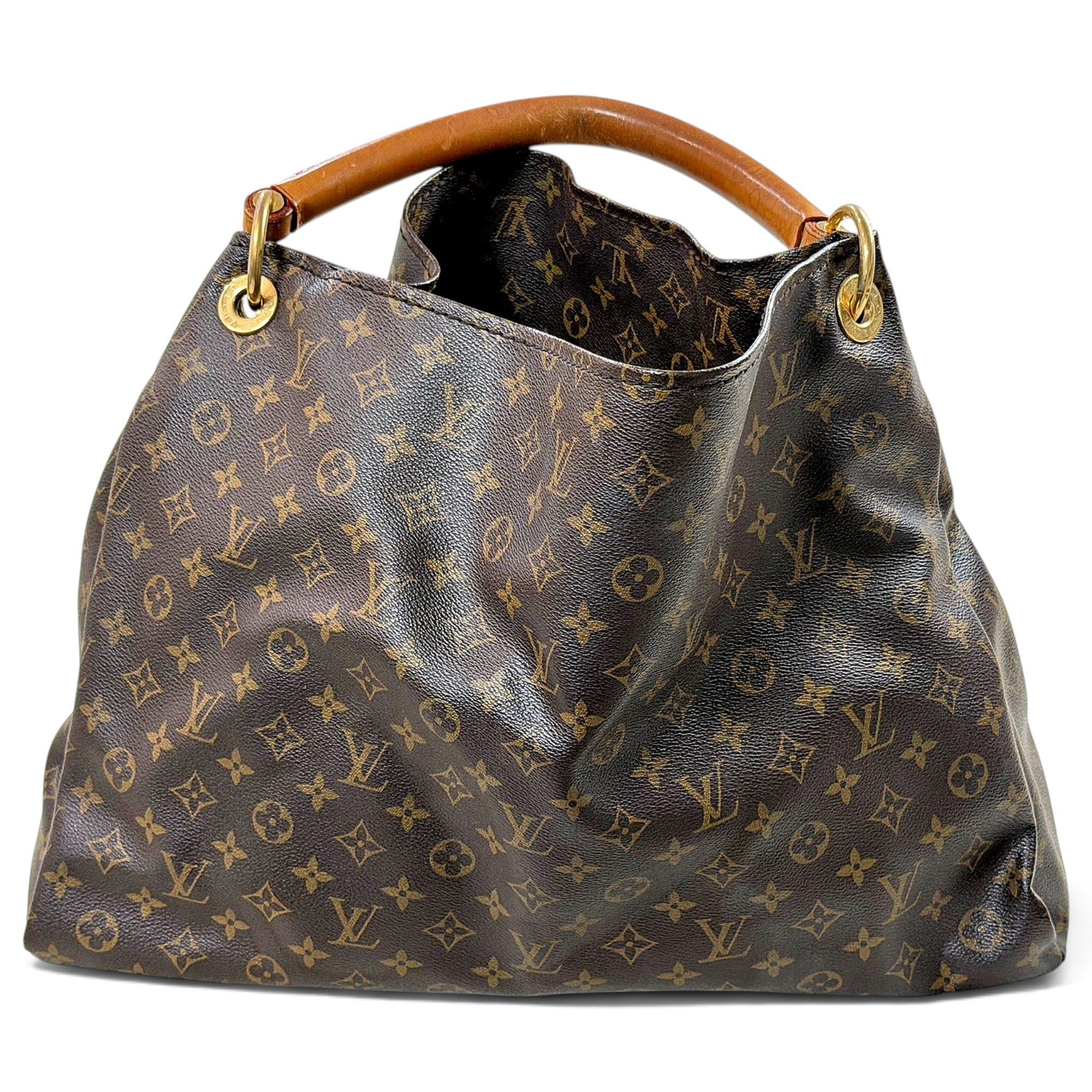 Artsy leather handbag