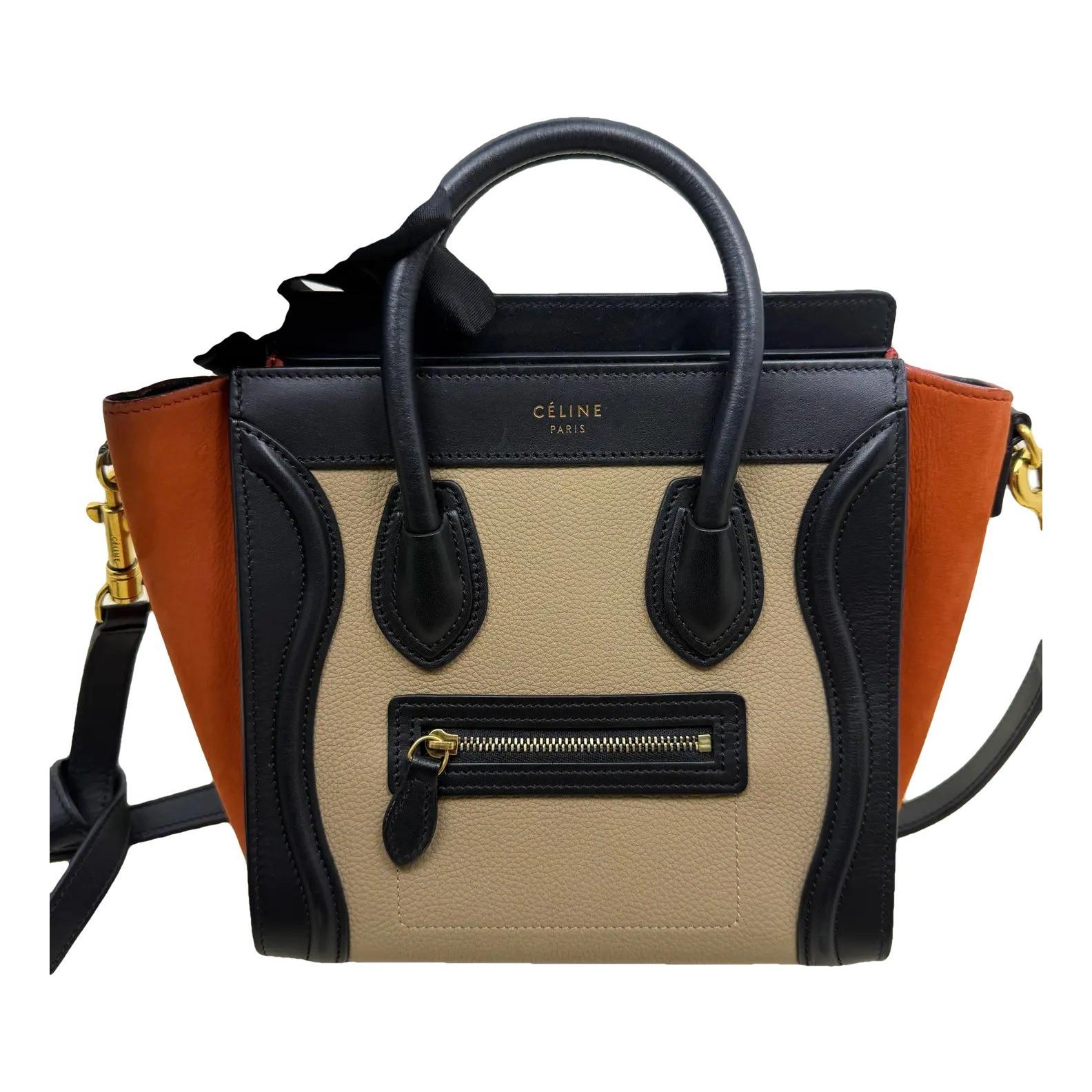 Nano Luggage leather crossbody bag