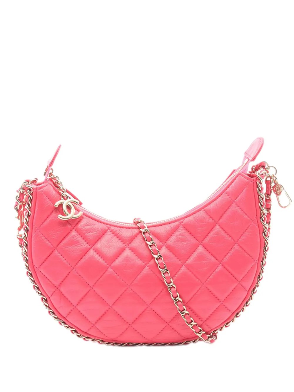 2021-2026 Small Quilted Lambskin Chain Around Hook Hobo Bag shoulder bag