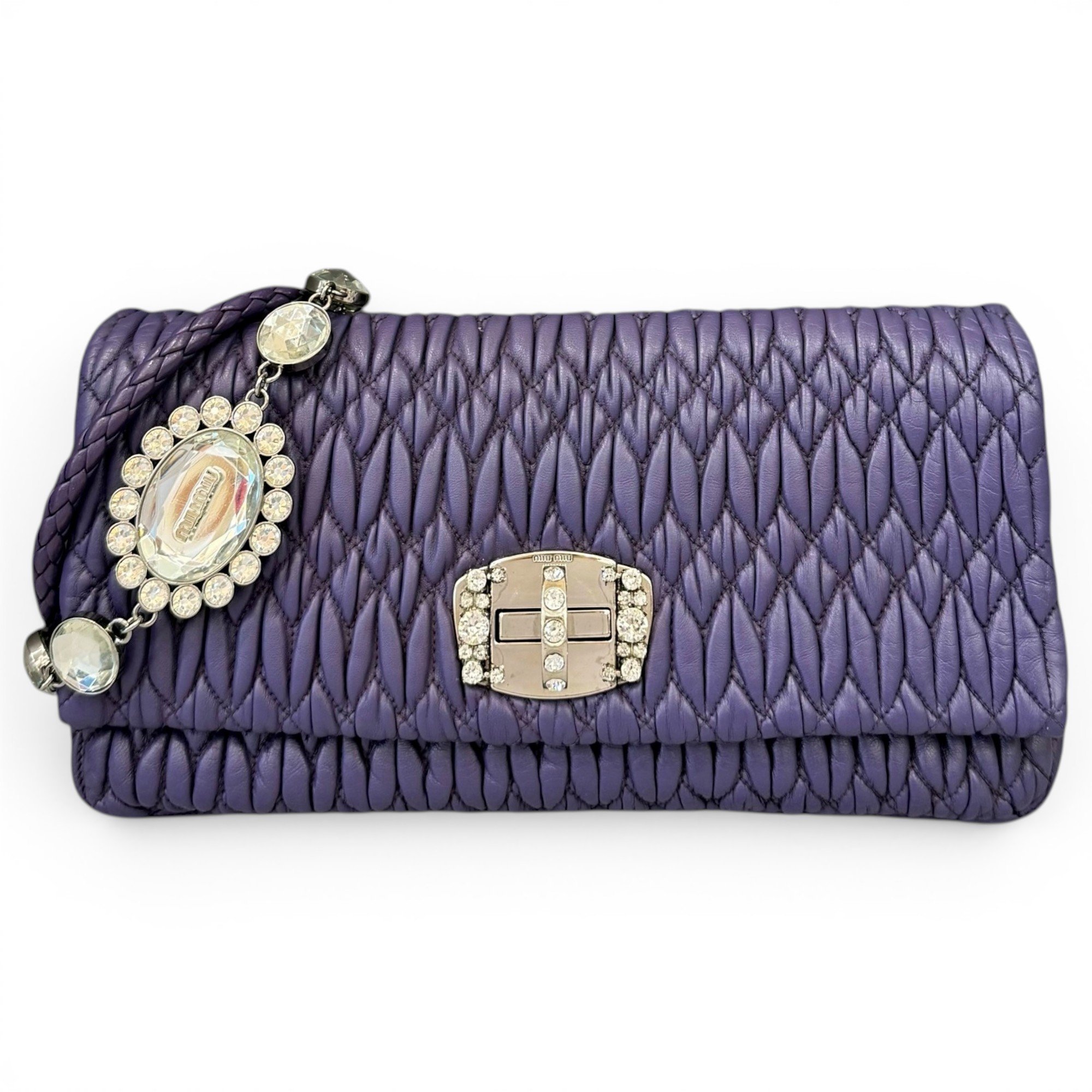 Matelassé leather handbag